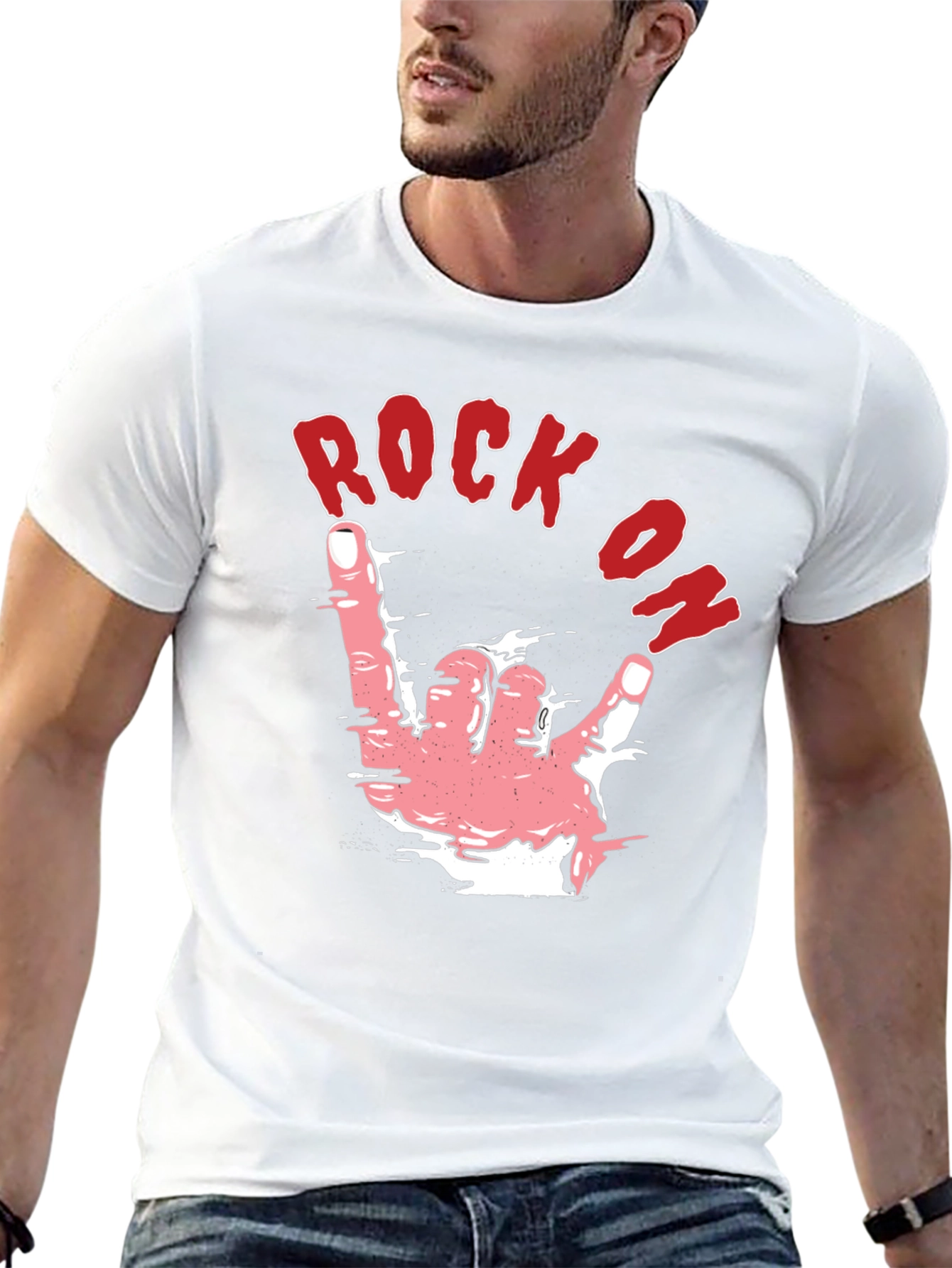 Rock On Graphic Tee - Black