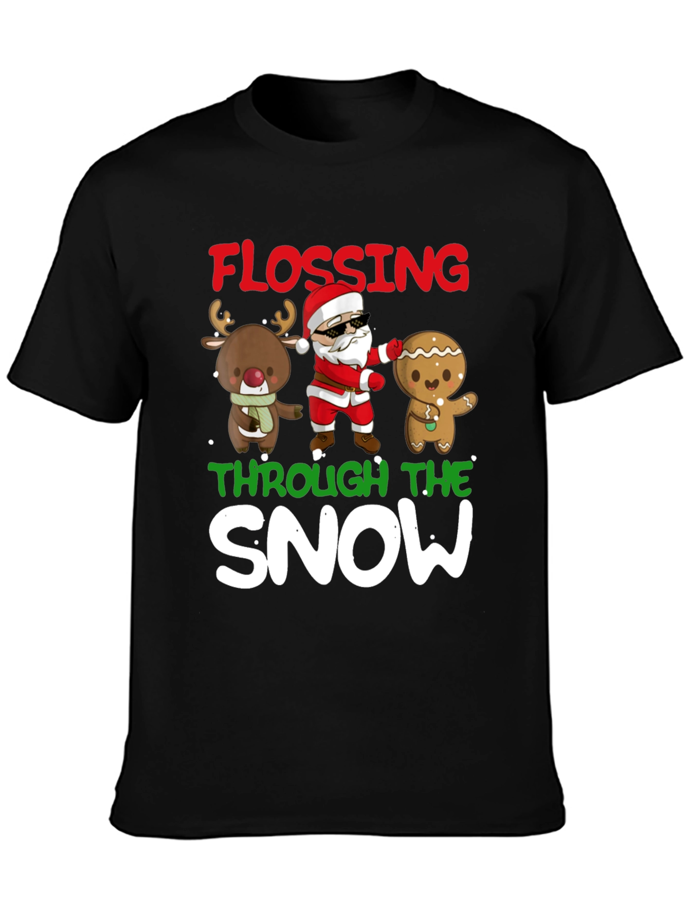Flossing Through The Snow Holiday T-Shirt