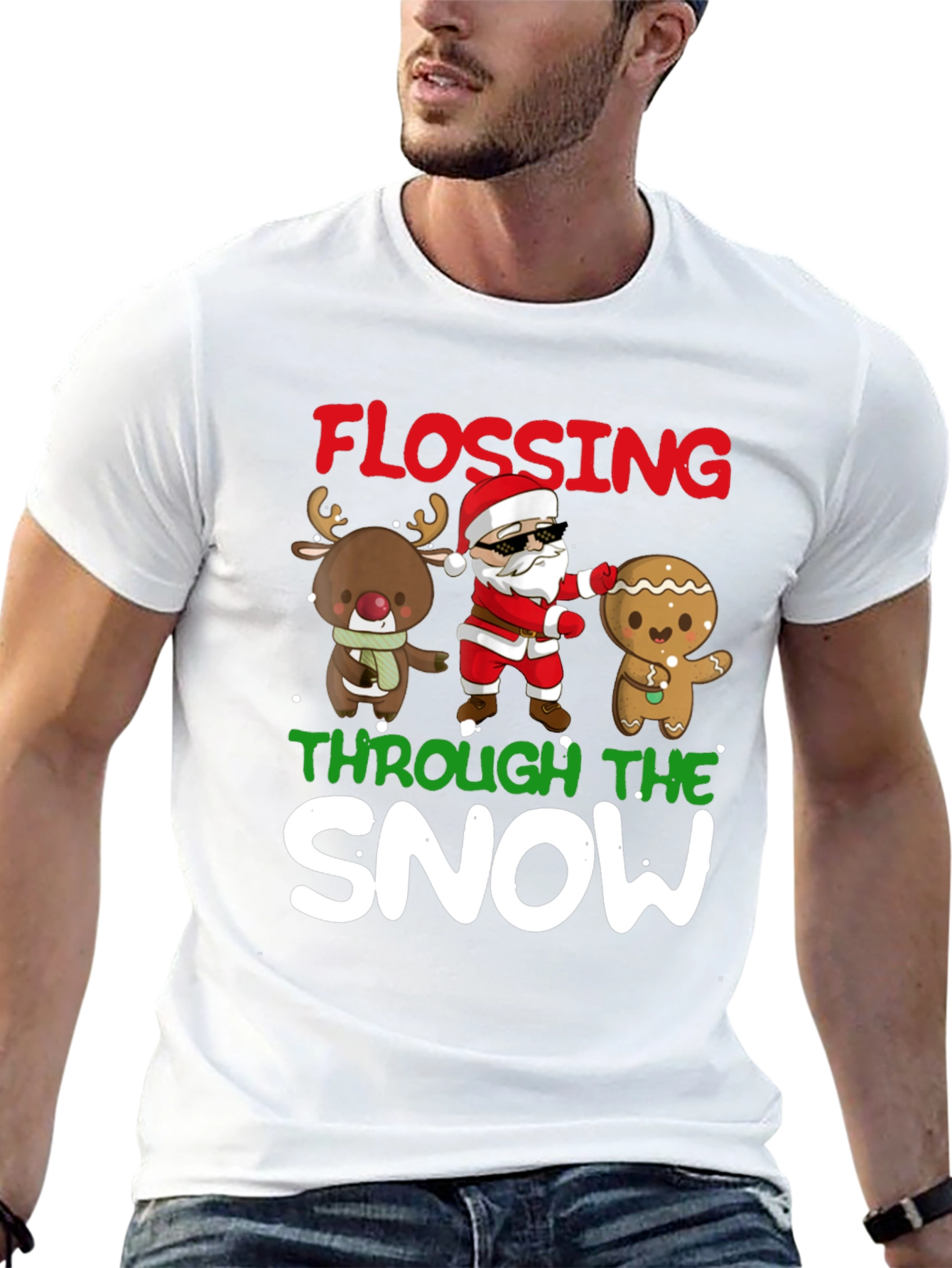 Flossing Through The Snow Holiday T-Shirt