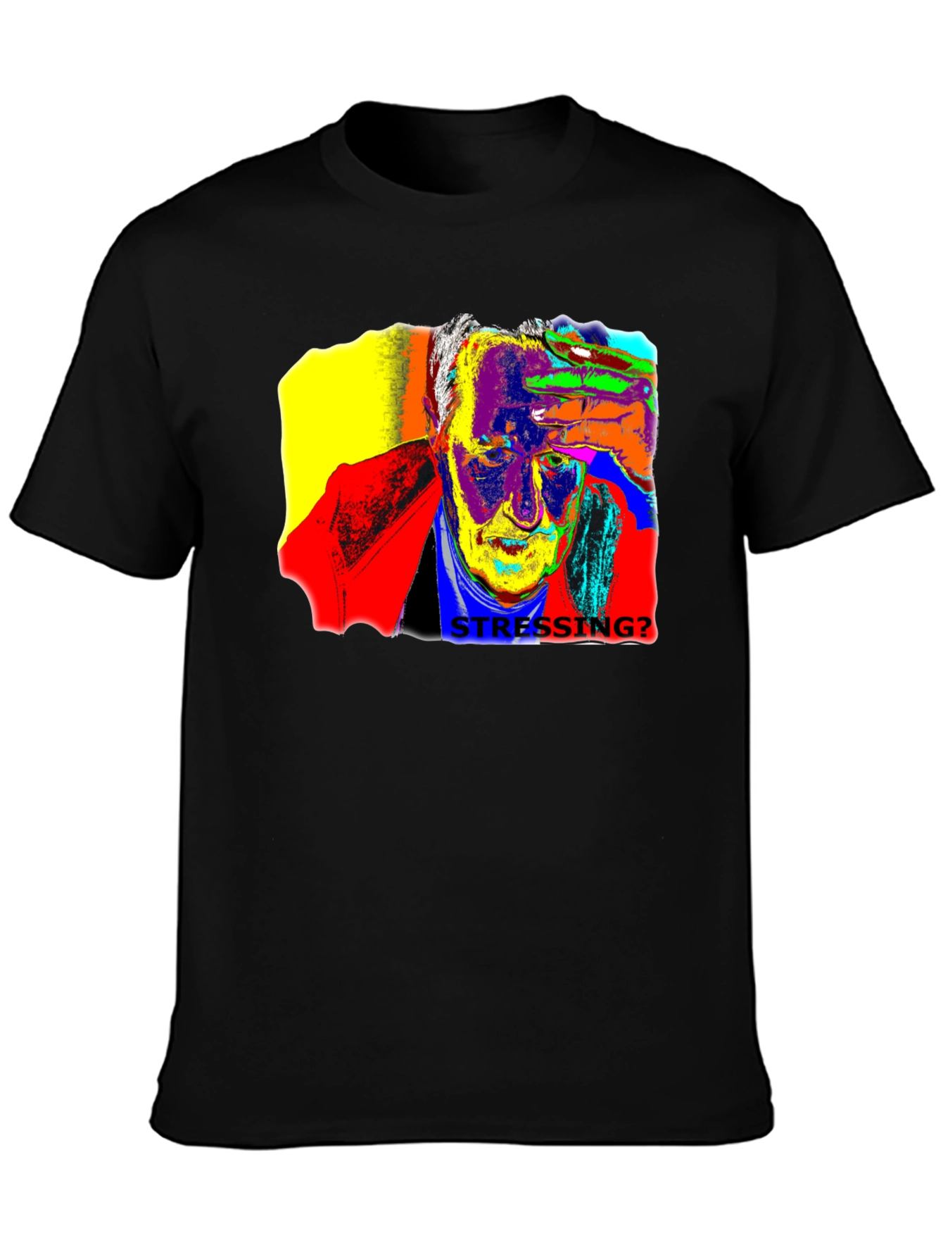 Stressing? Graphic Print Black T-Shirt