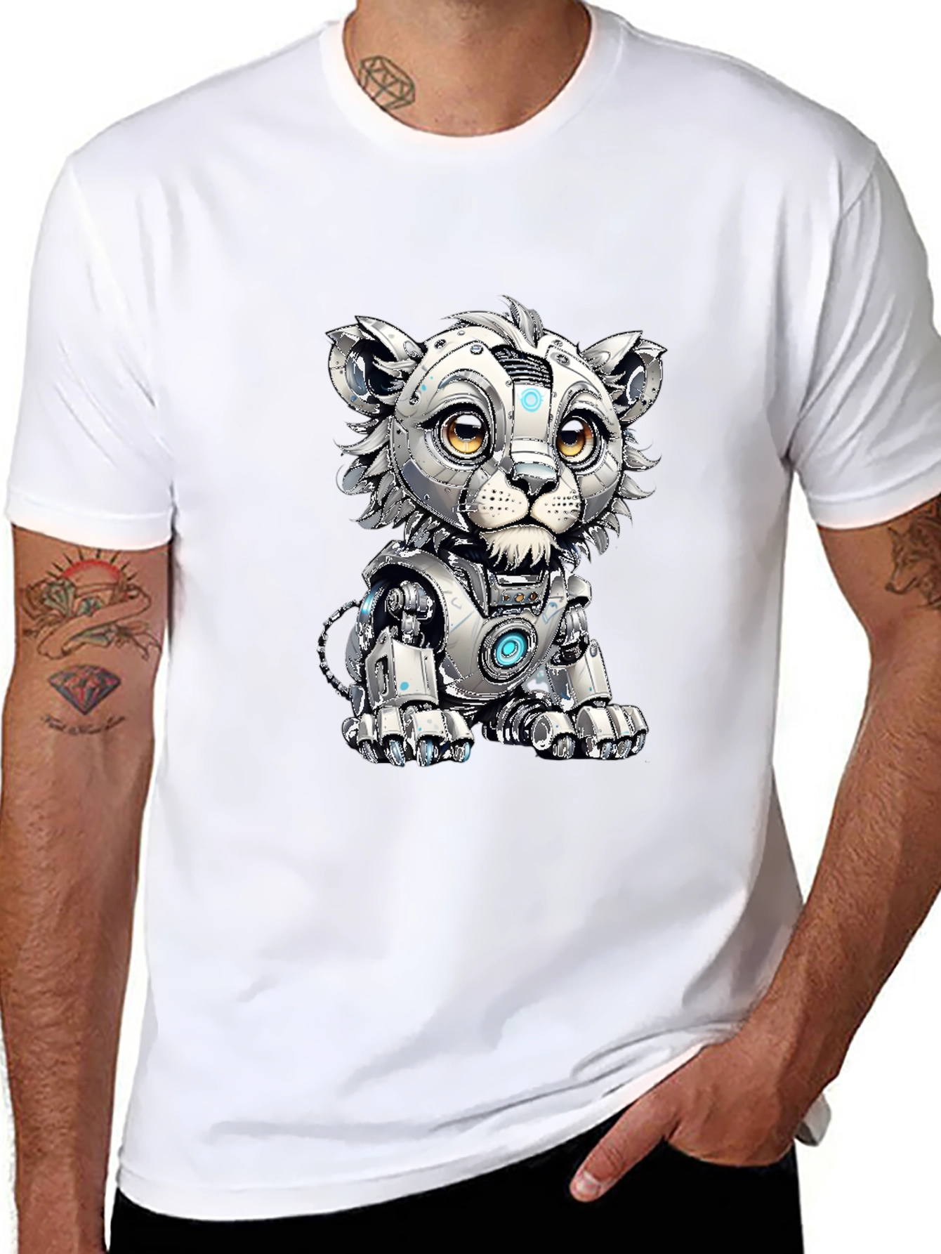 Robotic Lion Cub Graphic Tee