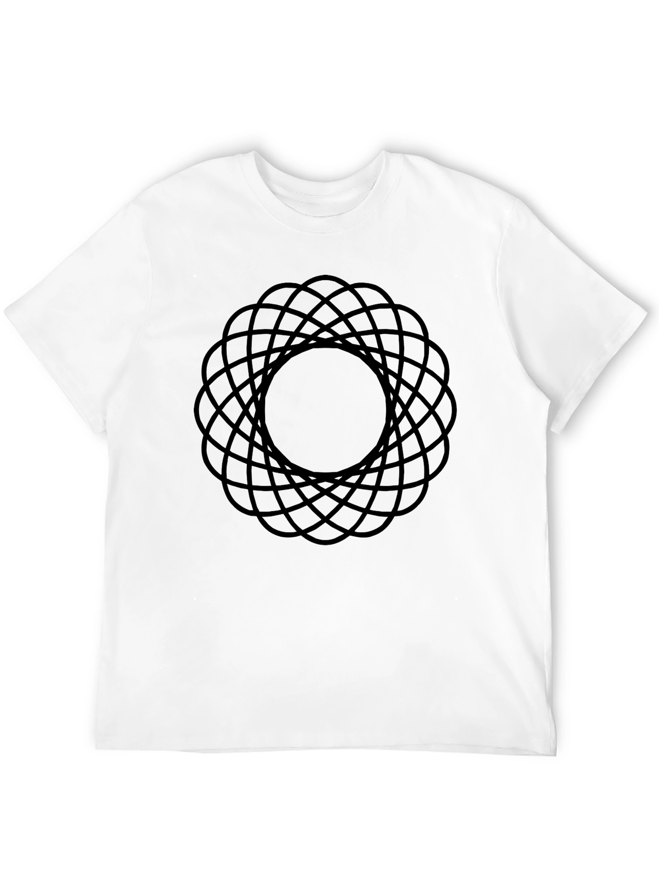 Abstract Geometric Pattern T-Shirt - Modern Black Tee