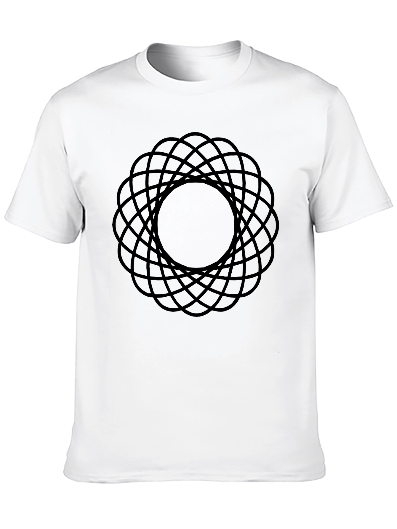 Abstract Geometric Pattern T-Shirt - Modern Black Tee