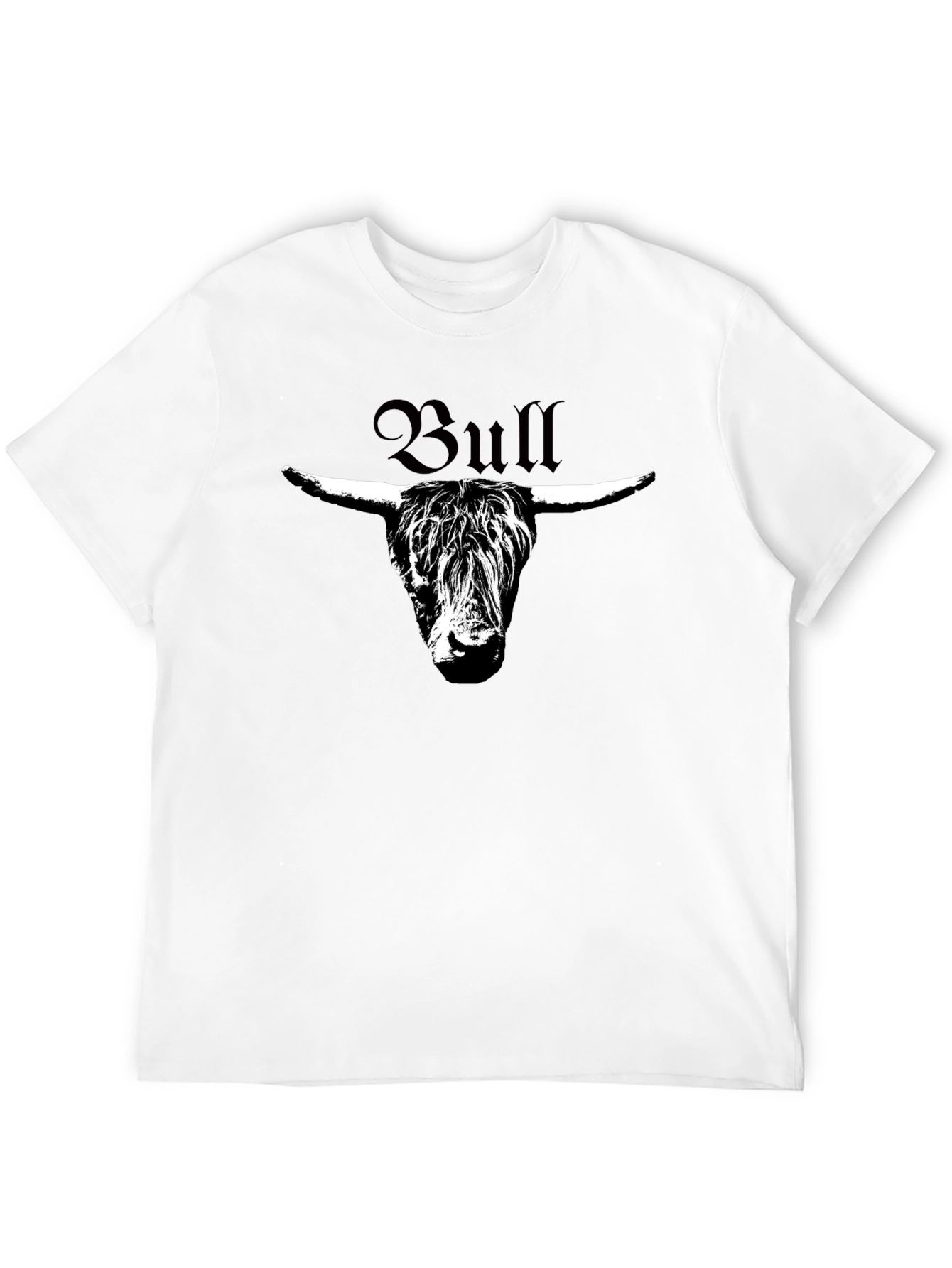 Bull Head Graphic Print Black T-Shirt