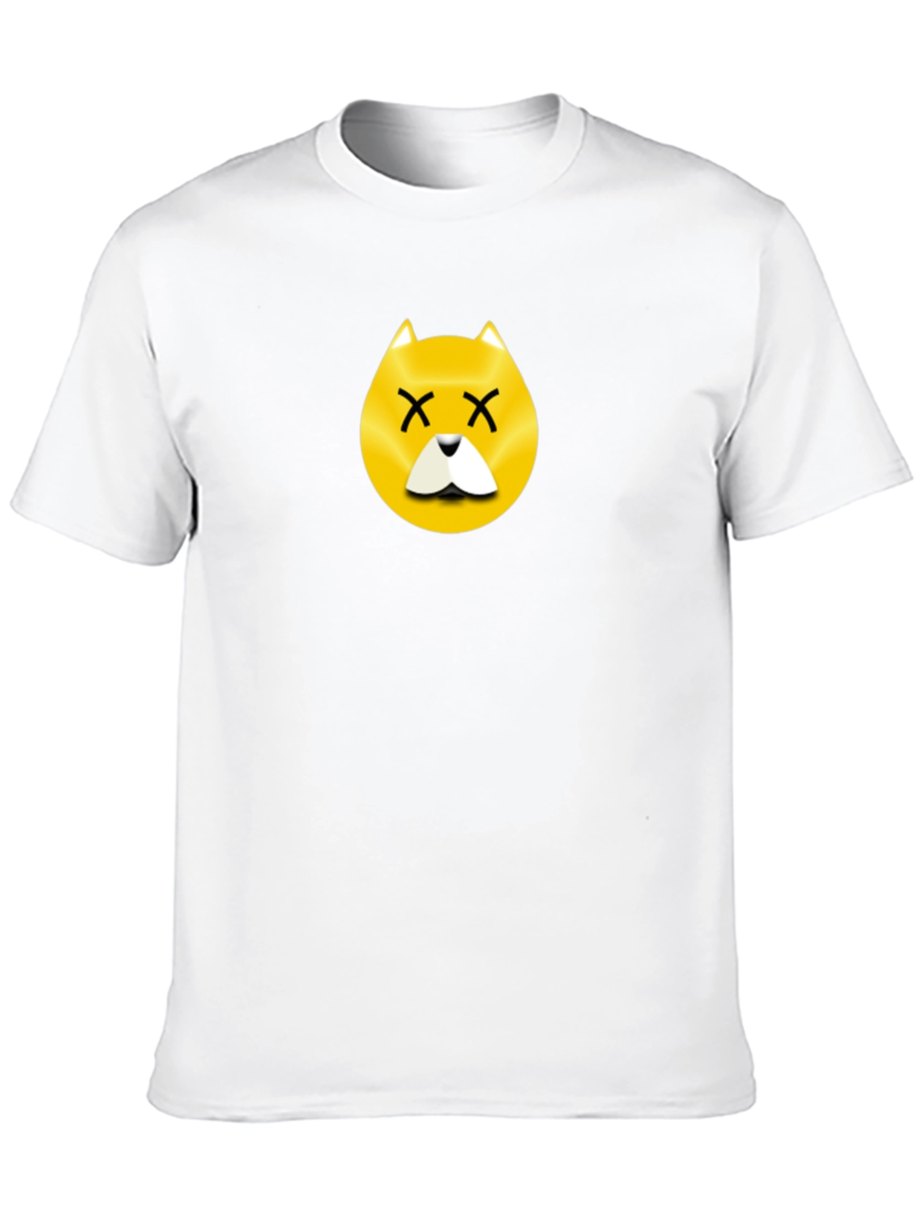 Dead Dog Emoji T-Shirt - Black Cotton