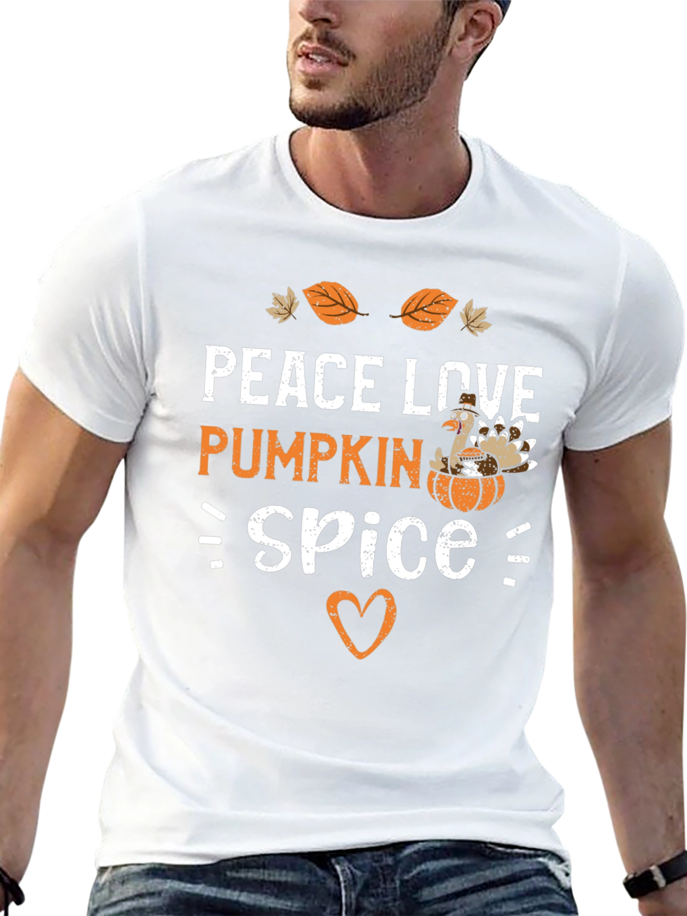 Peace Love Pumpkin Spice Thanksgiving T-Shirt