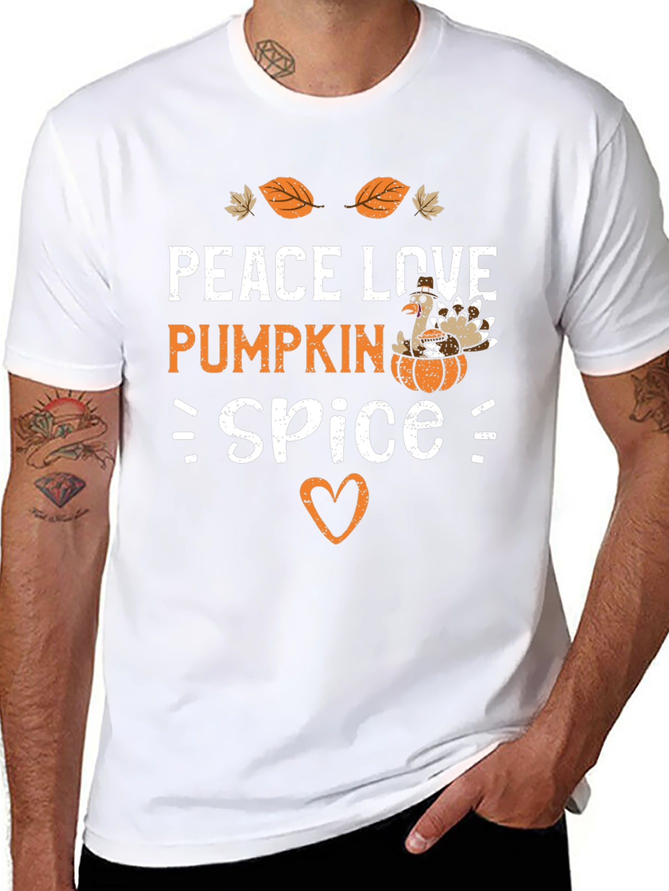 Peace Love Pumpkin Spice Thanksgiving T-Shirt