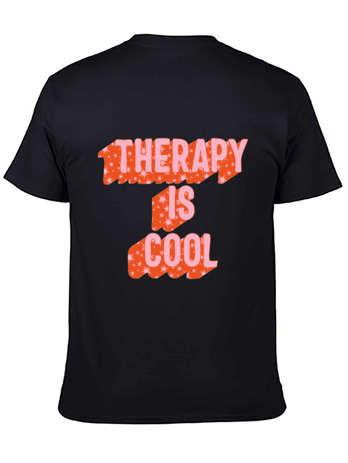 Therapy is Cool Graphic Tee - Trendy Black T-Shirt