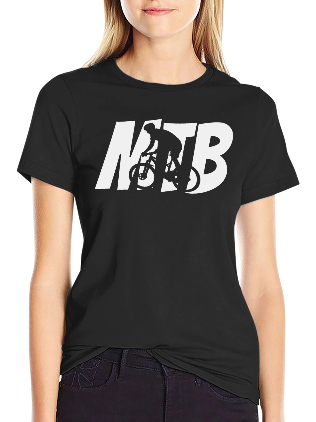 MTB Cyclist Graphic Tee - Black