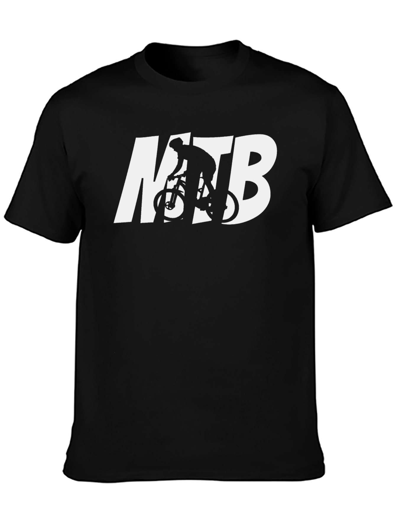 MTB Cyclist Graphic Tee - Black
