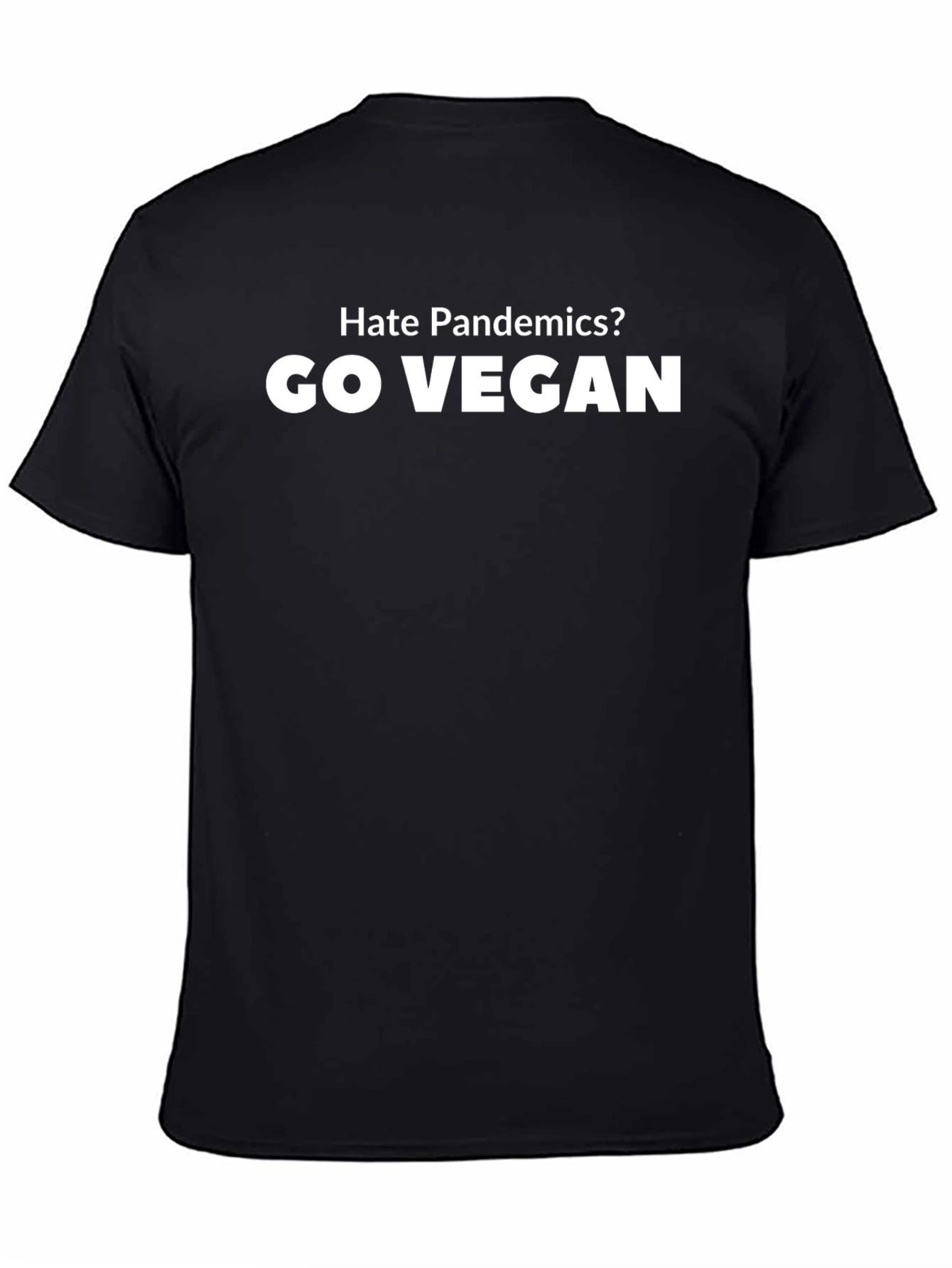Hate Pandemics? Go Vegan Black Graphic Tee