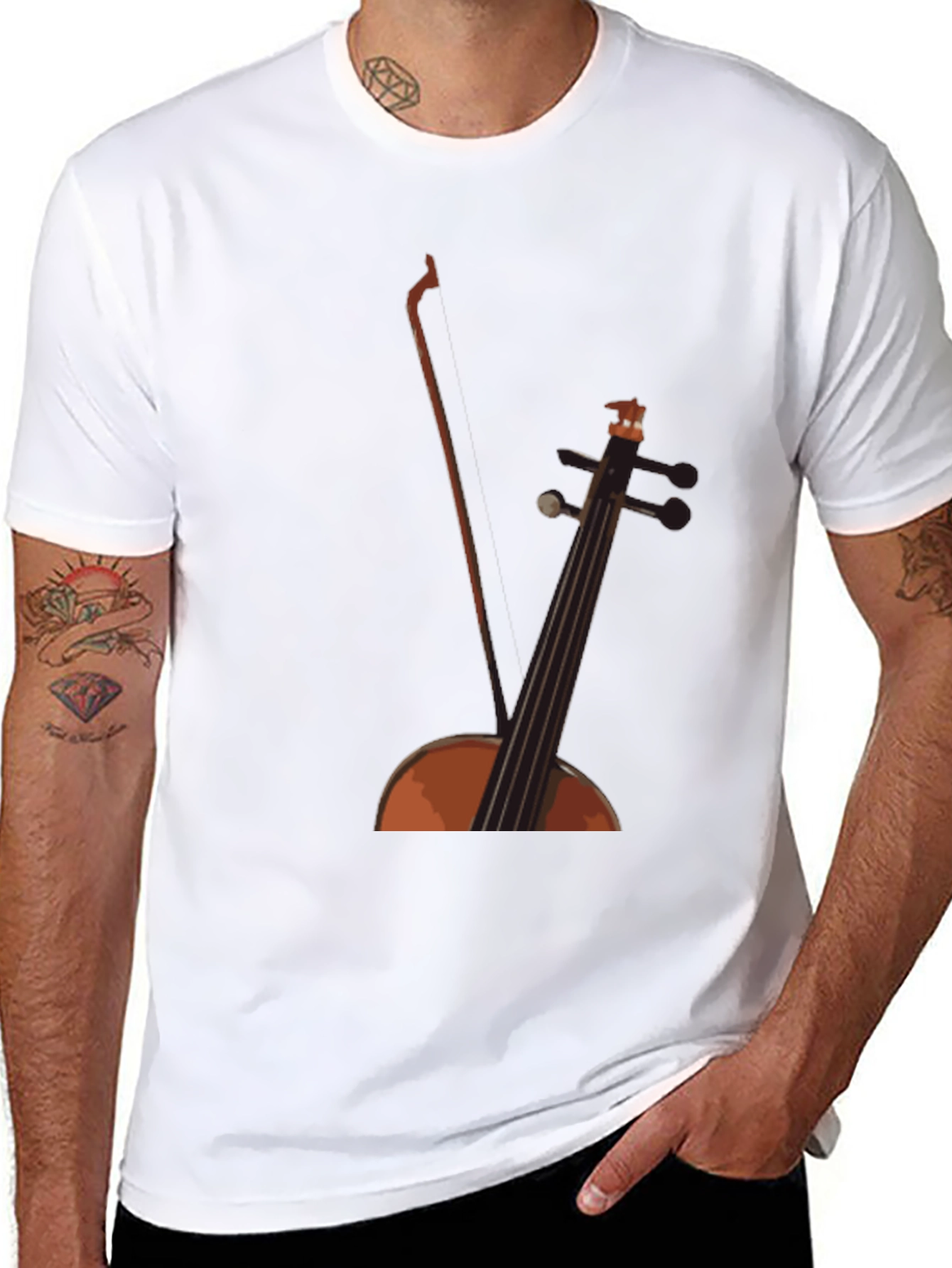Cello Graphic Black Tee - Musicians Style