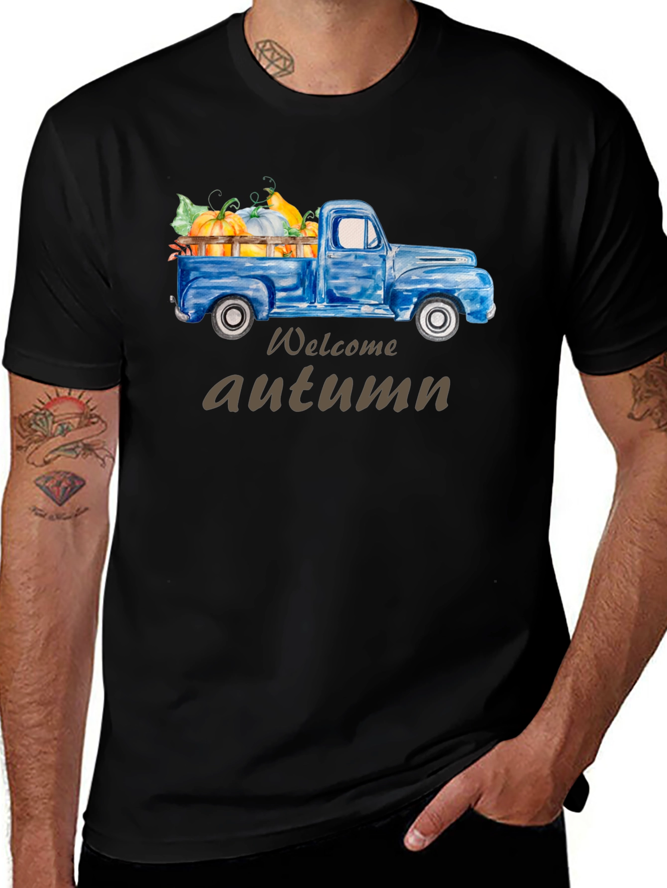 Welcome Autumn Truck Graphic Tee