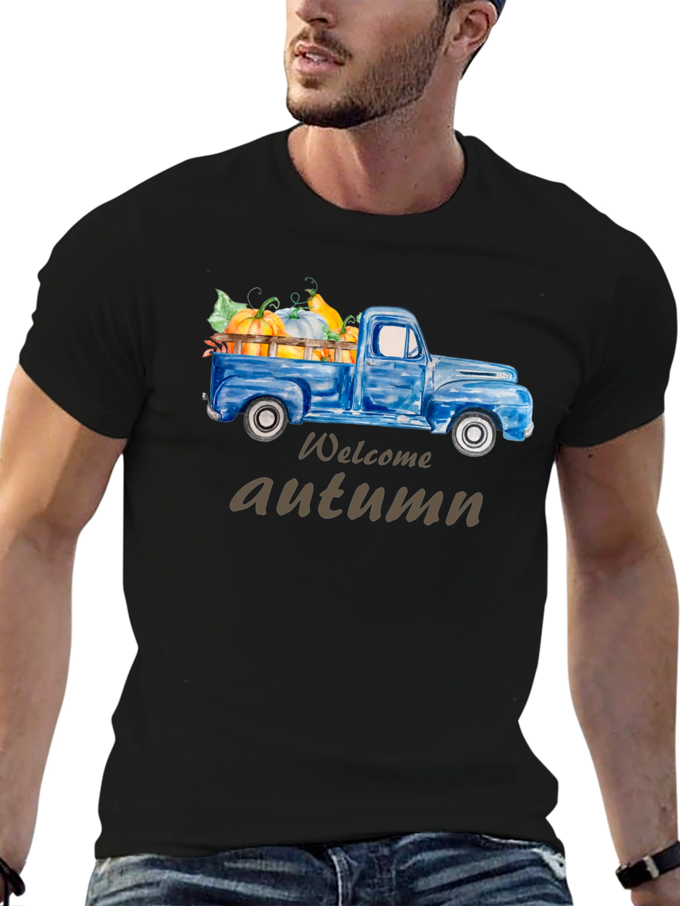 Welcome Autumn Truck Graphic Tee