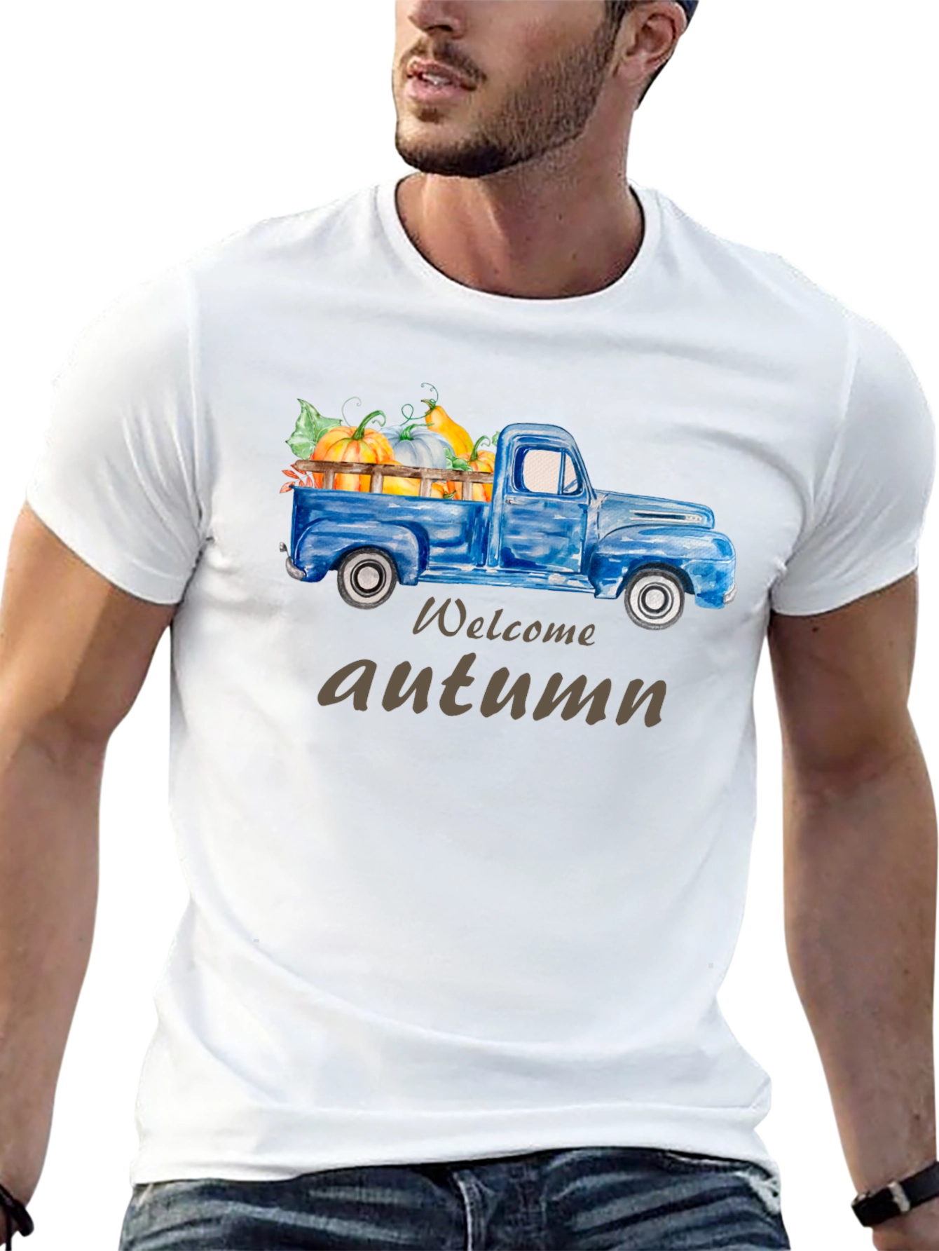 Welcome Autumn Truck Graphic Tee