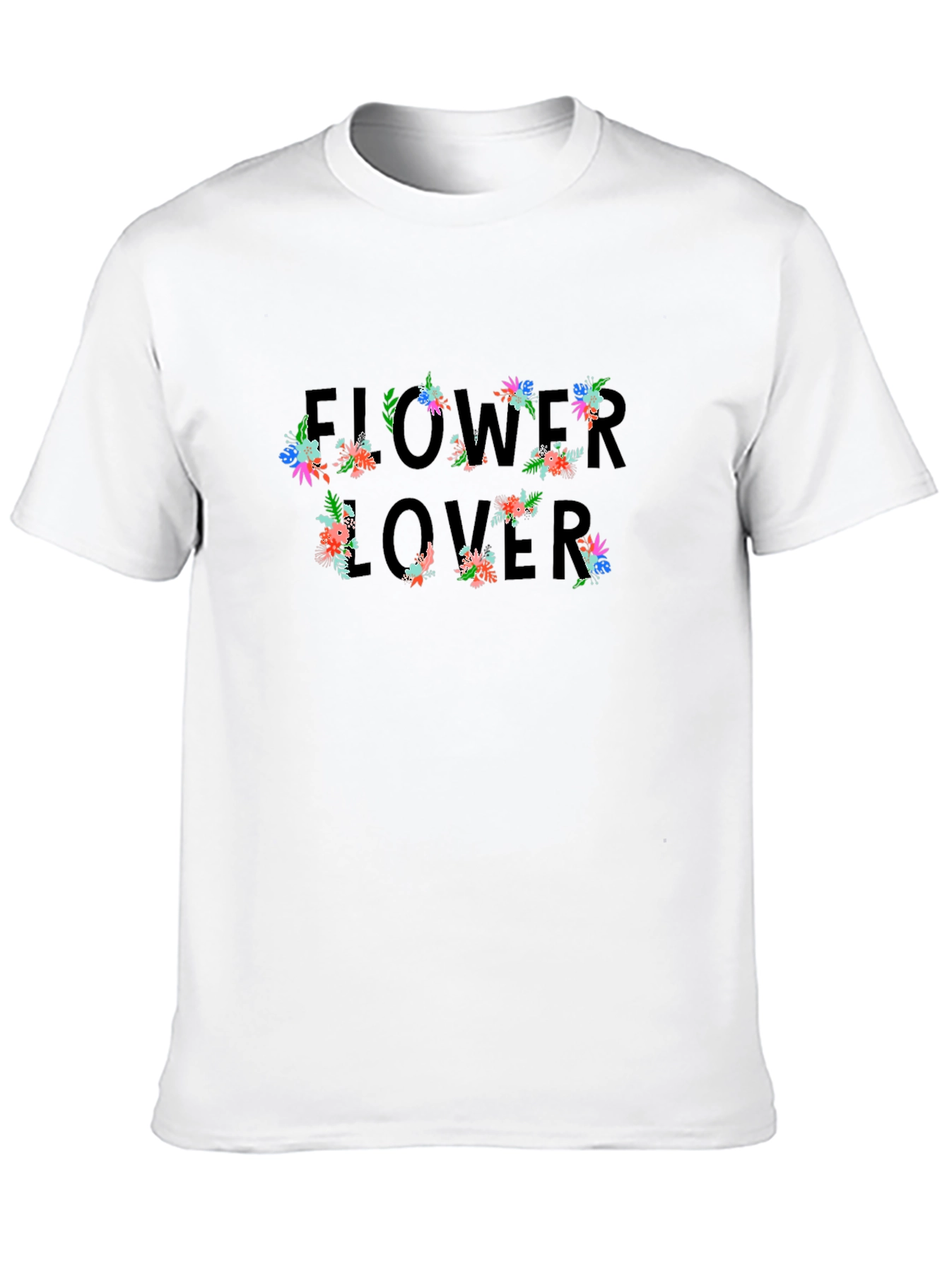 Flower Lover Graphic Tee - Black Unisex T-Shirt