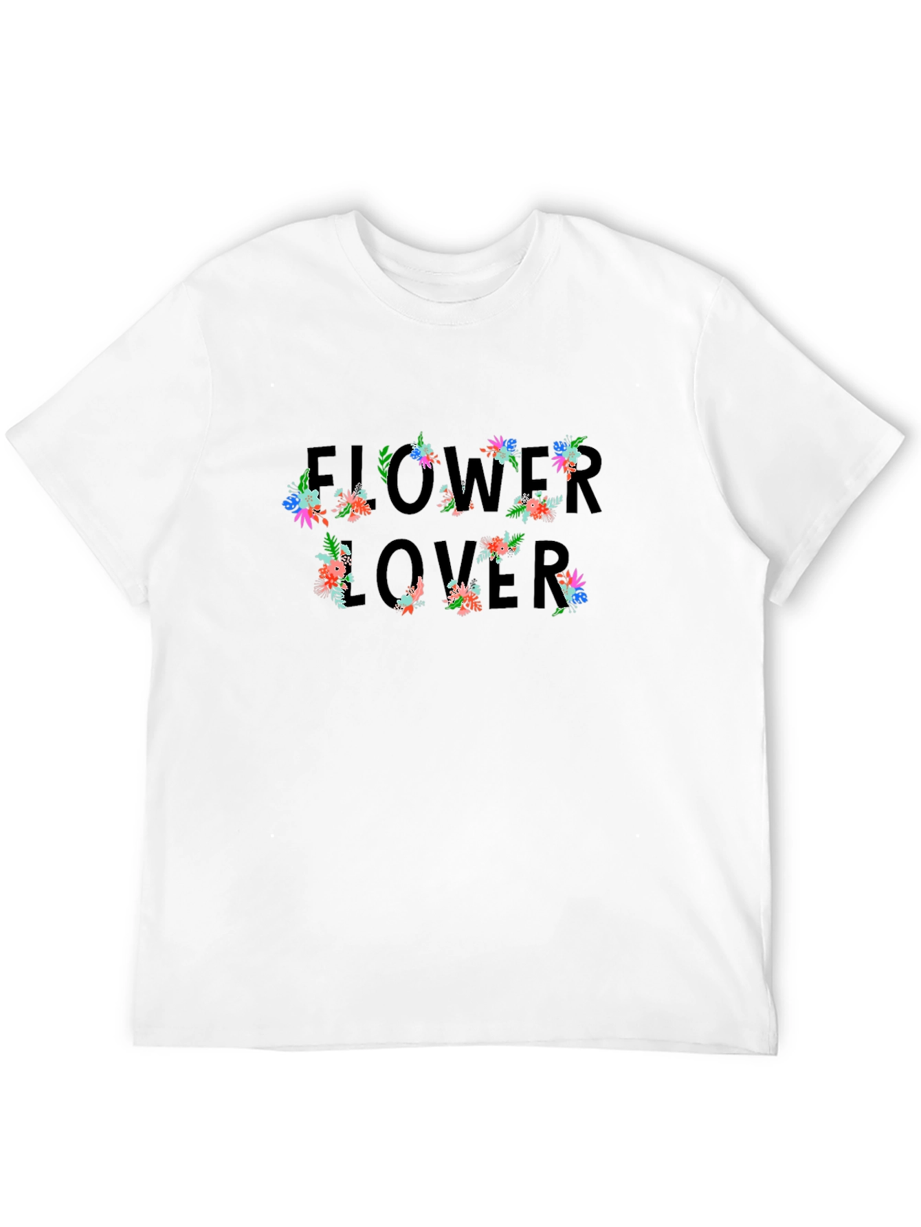 Flower Lover Graphic Tee - Black Unisex T-Shirt