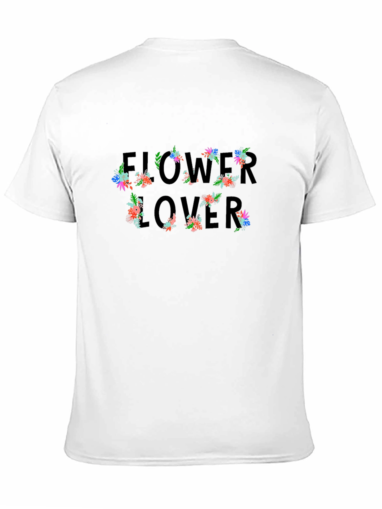 Flower Lover Graphic Tee - Black Unisex T-Shirt