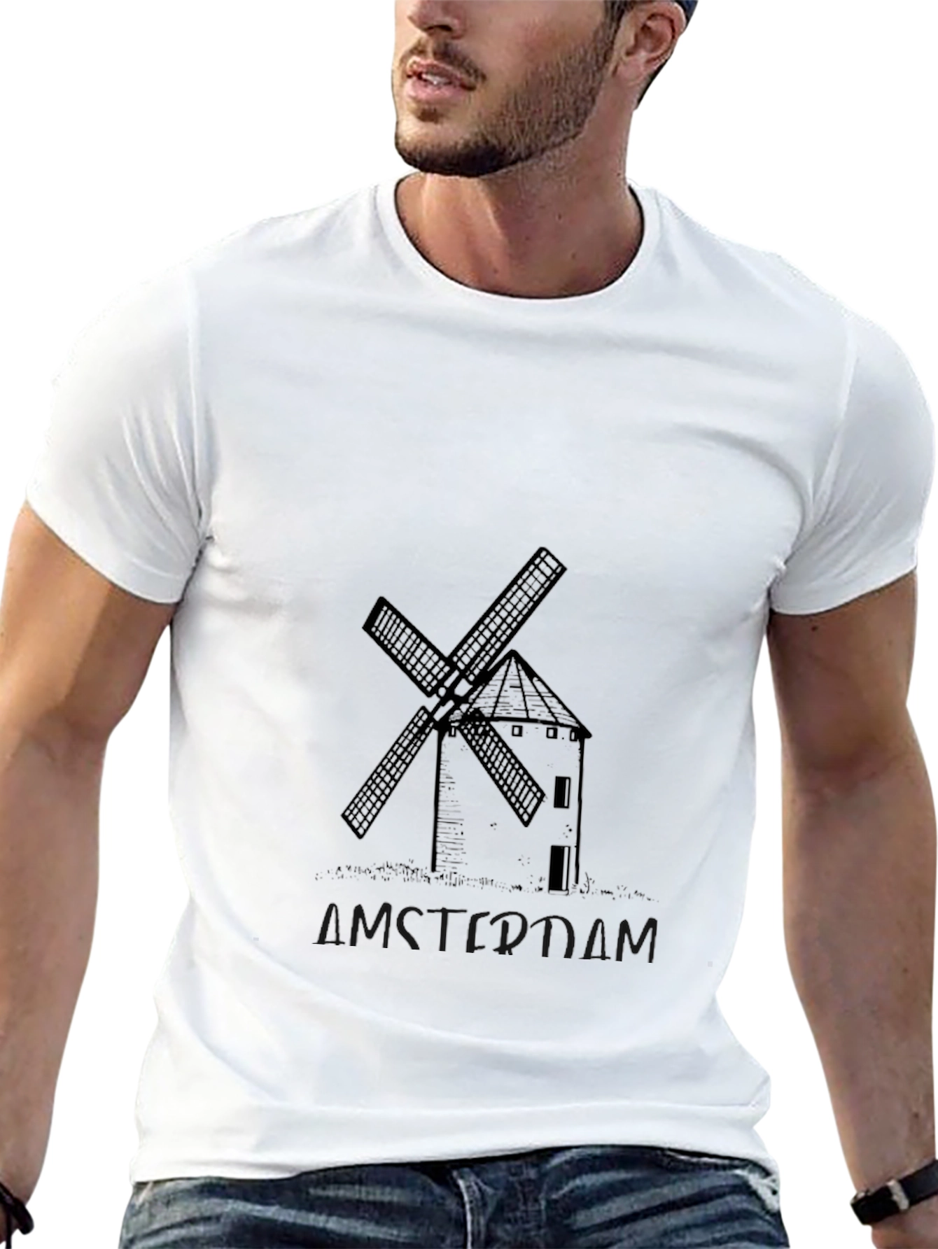 Amsterdam Windmill Graphic T-Shirt