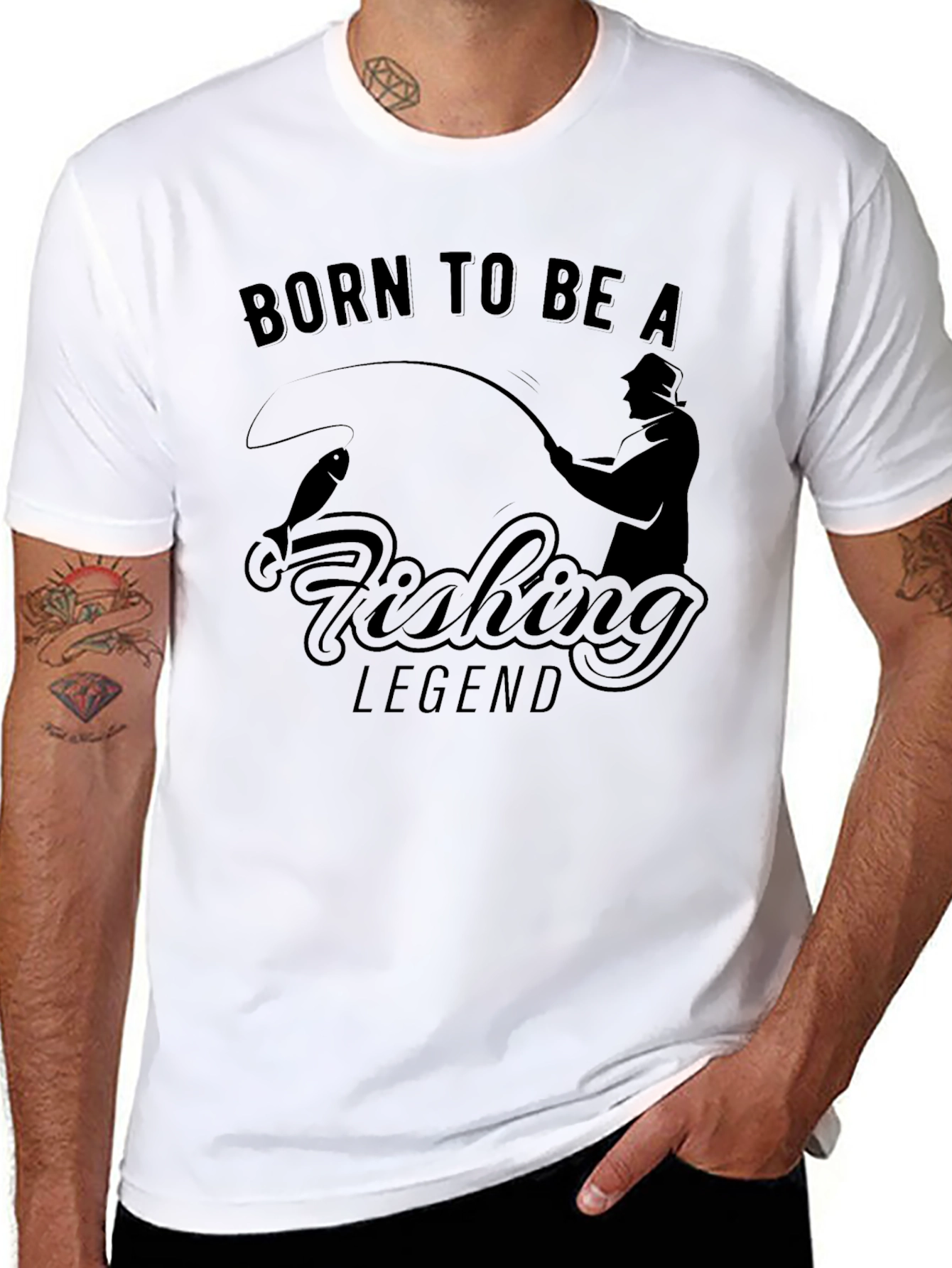 Born To Be A Fishing Legend Graphic Tee