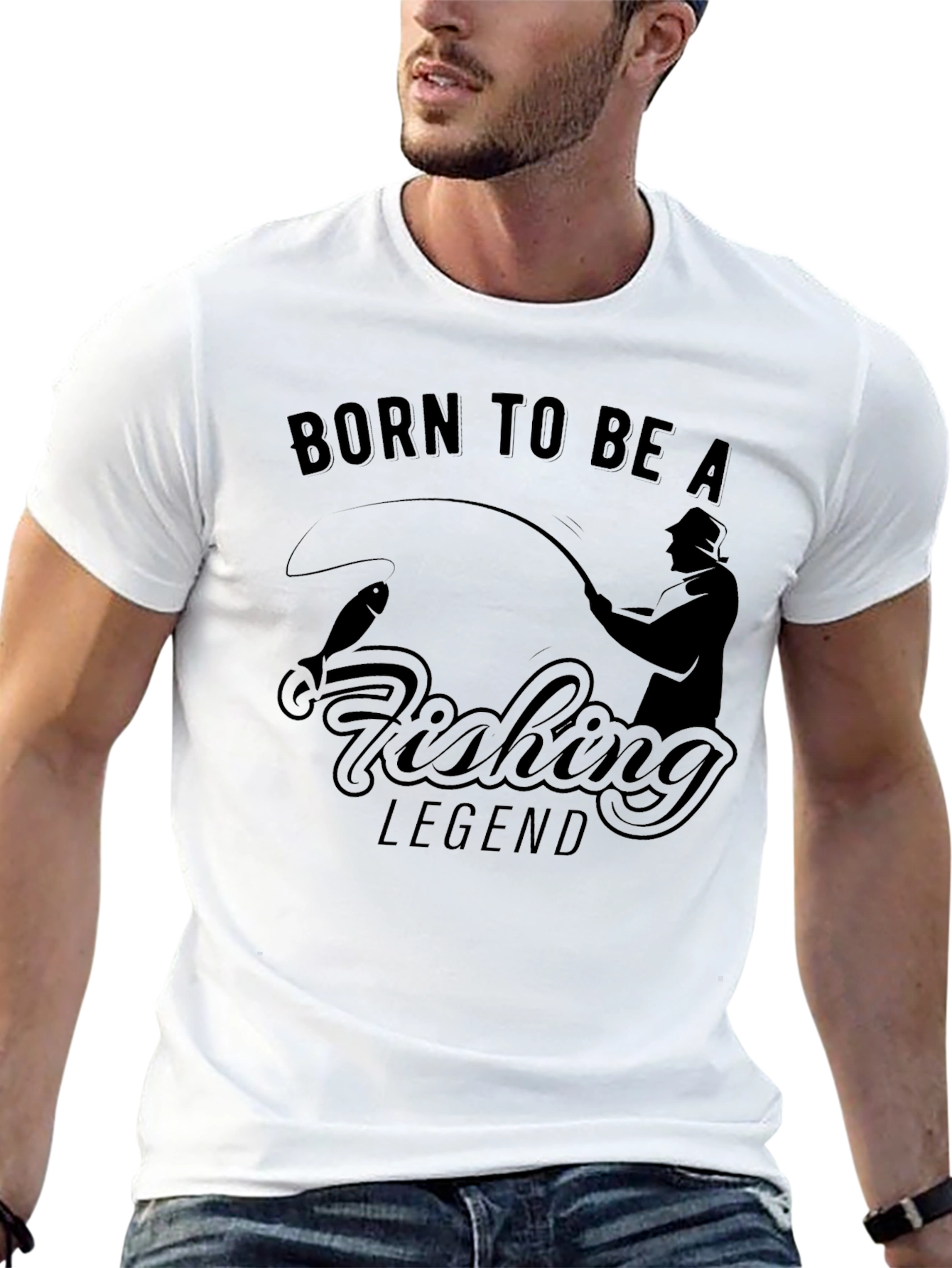 Born To Be A Fishing Legend Graphic Tee