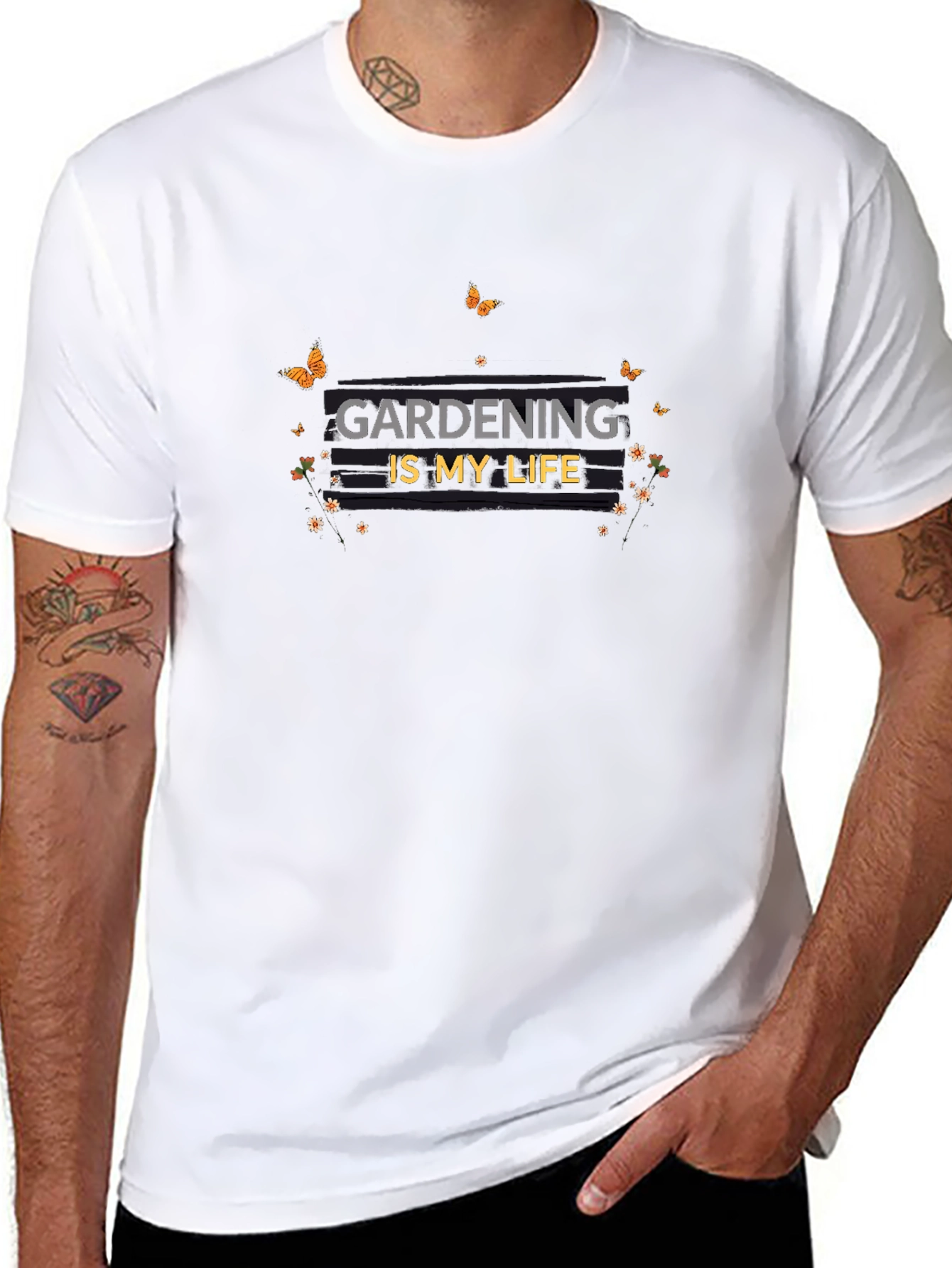 Gardening Is My Life - Black Graphic T-Shirt