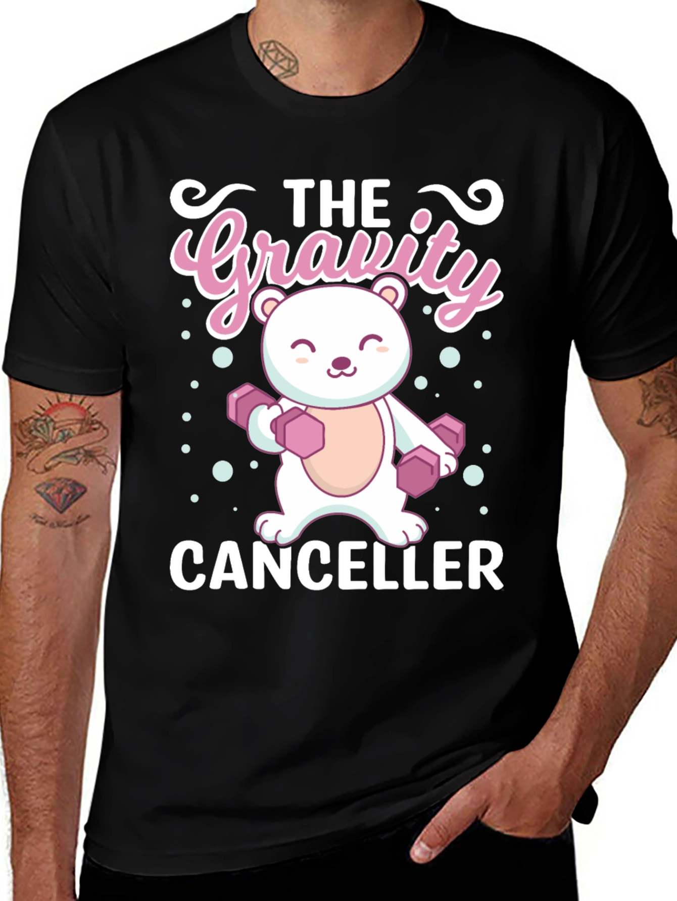 Gravity Canceller Bear Lifting T-Shirt