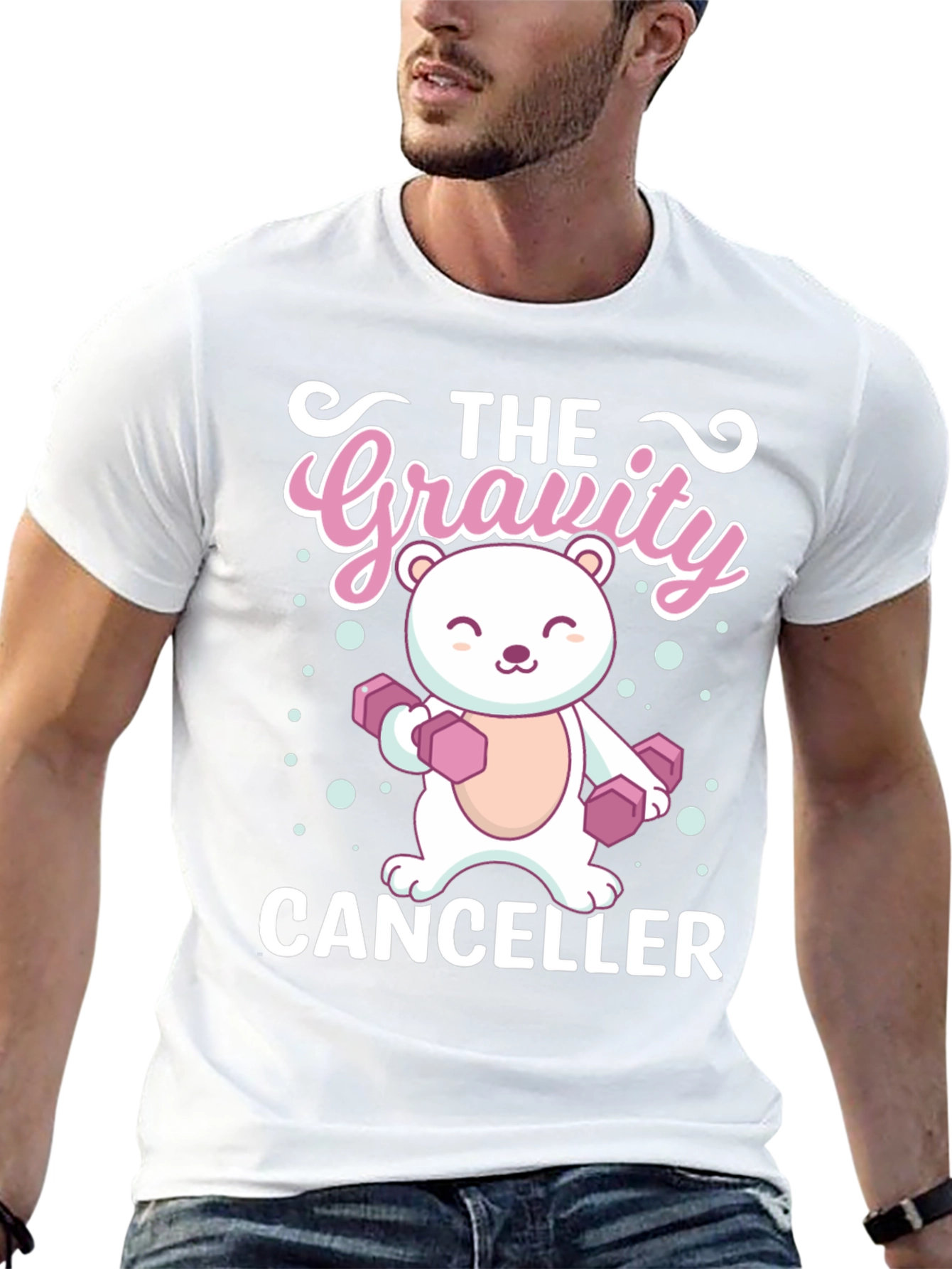 Gravity Canceller Bear Lifting T-Shirt