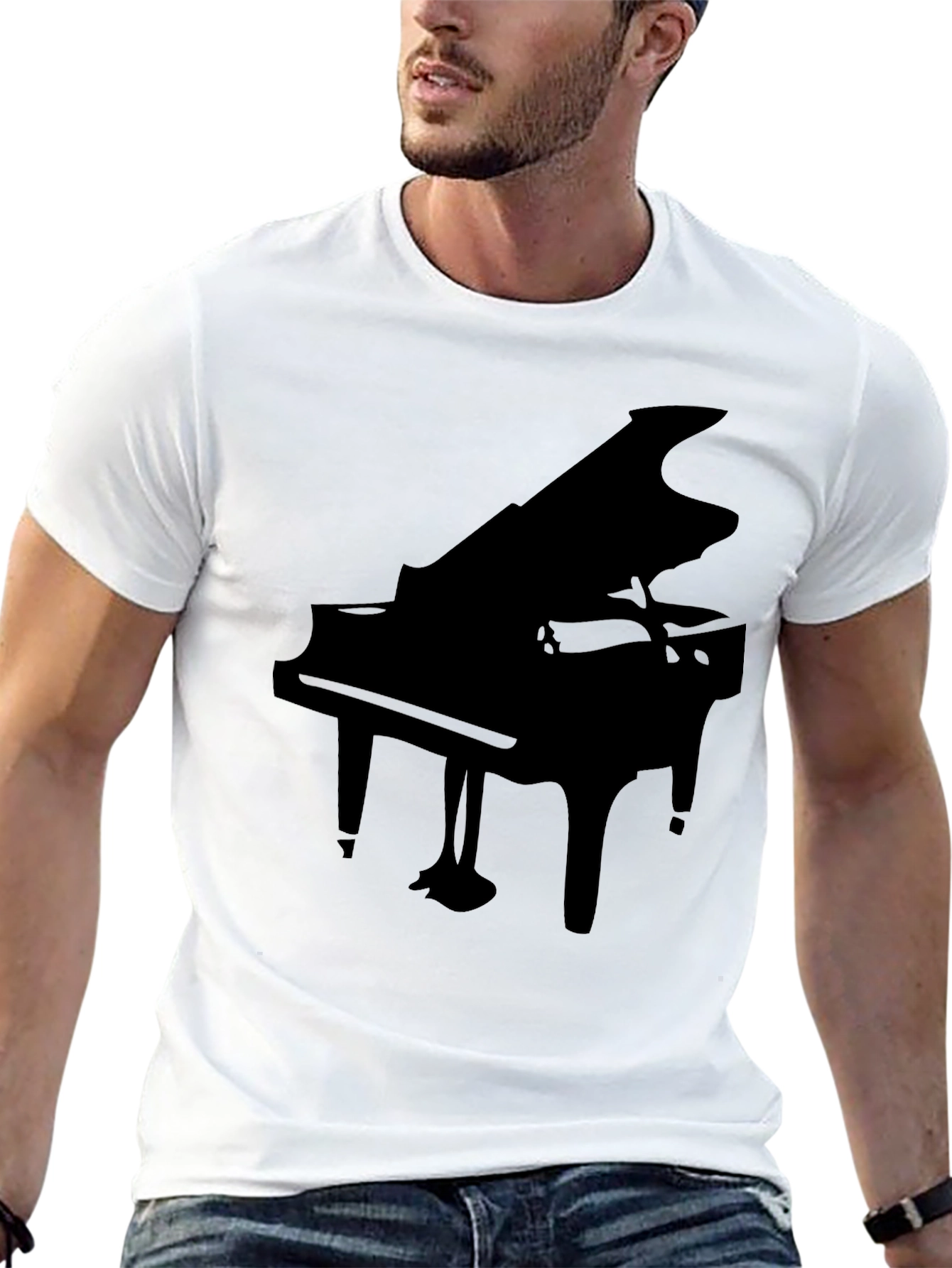 Grand Piano Graphic Tee - Music Lover Shirt