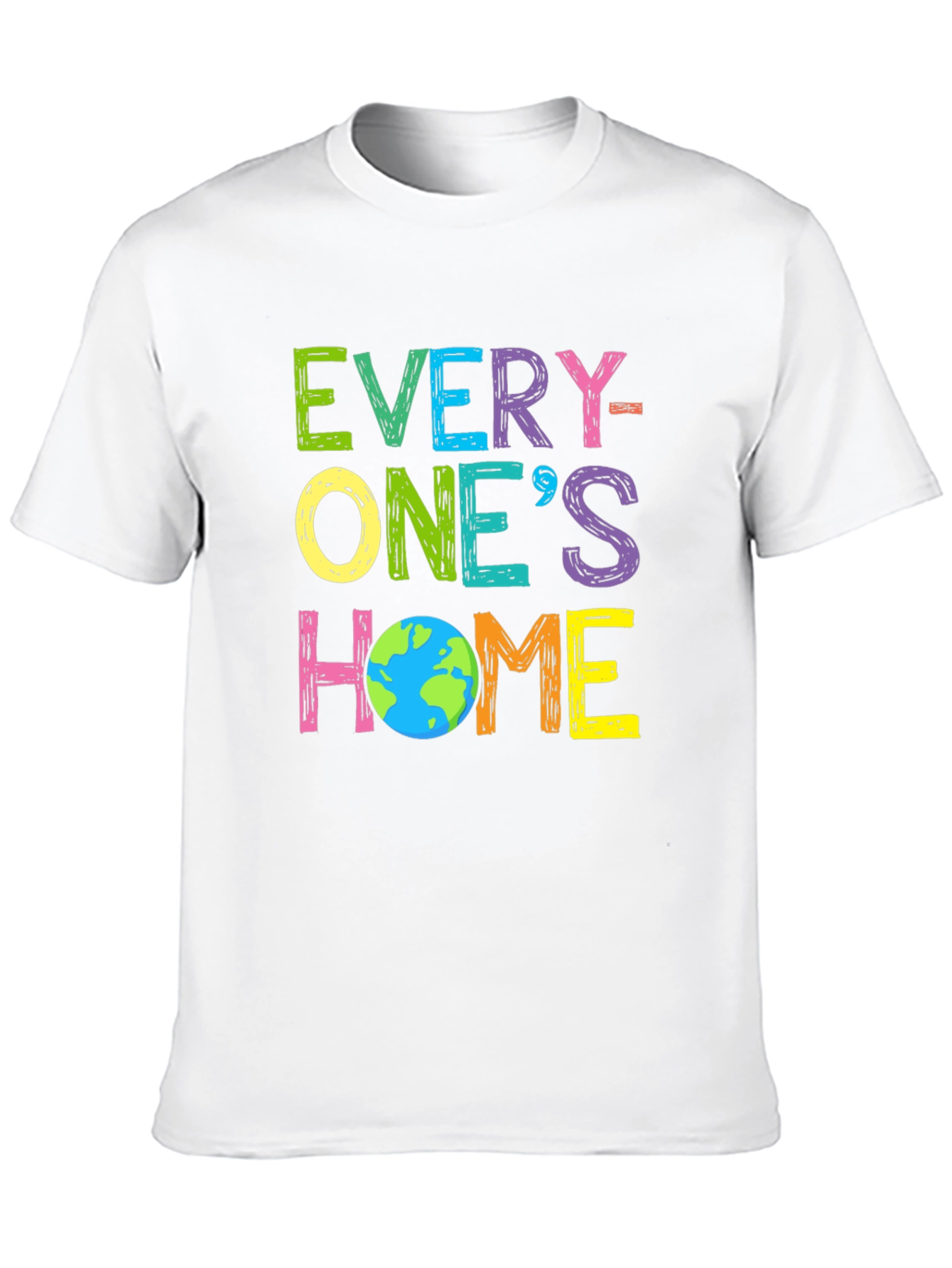 Everyones Home Earth T-Shirt - Black Cotton Tee