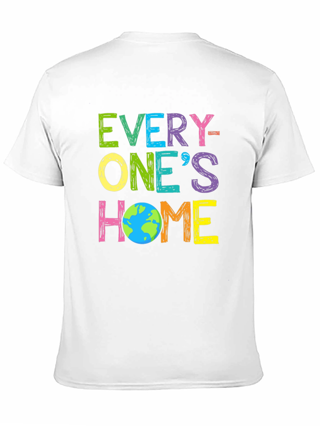 Everyones Home Earth T-Shirt - Black Cotton Tee