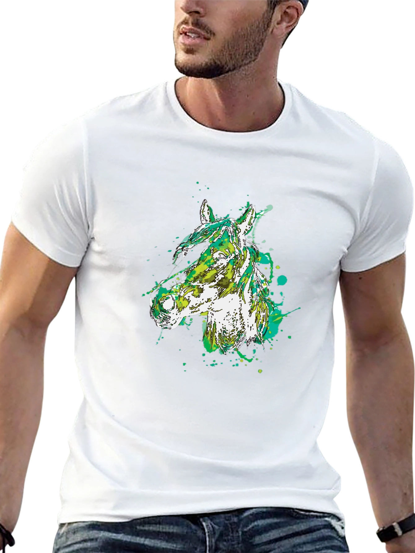Abstract Horse Graphic Tee