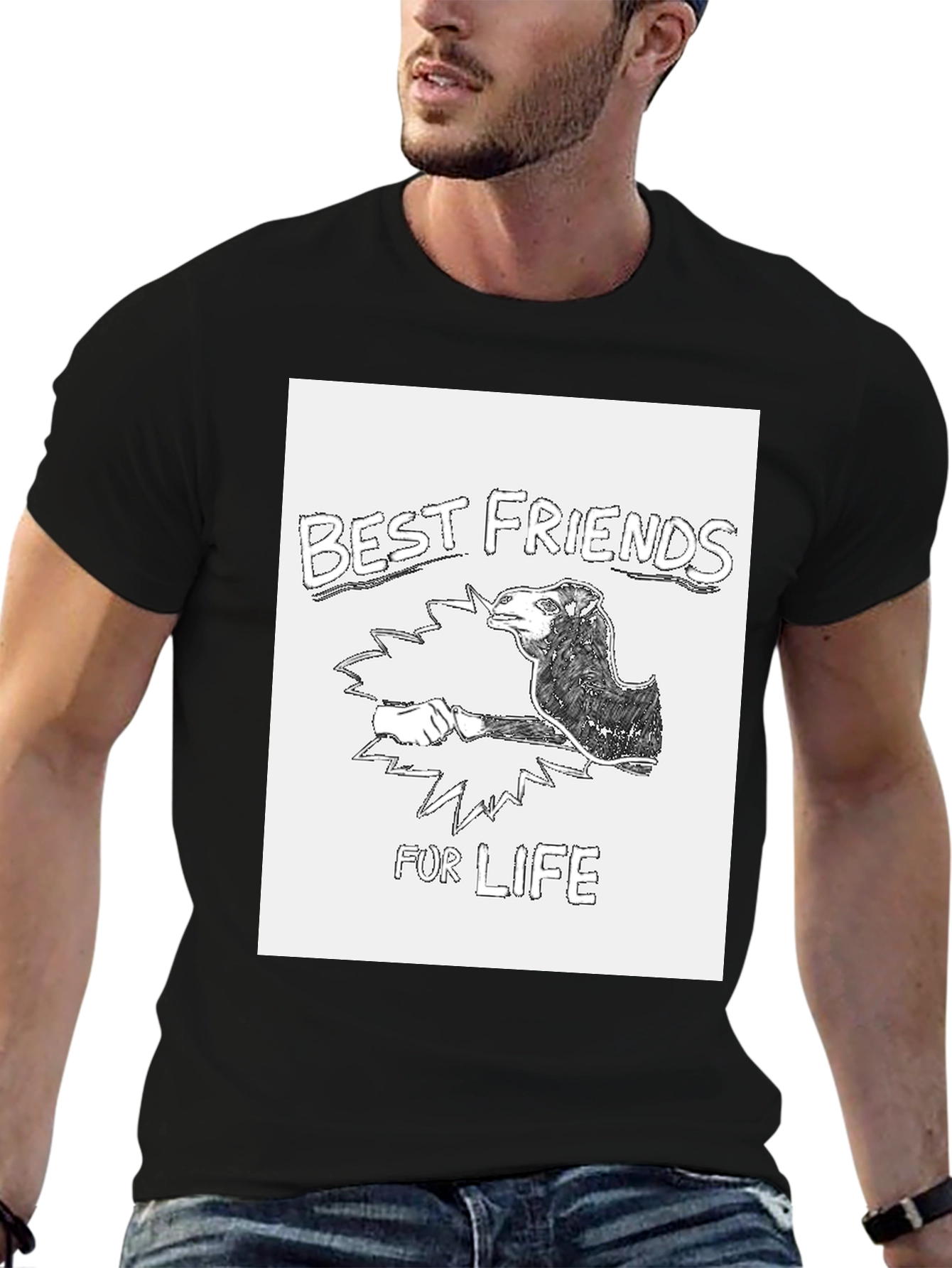 Best Friends For Life Graphic Tee - Black