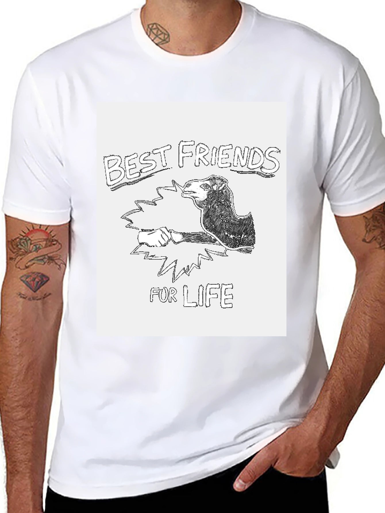 Best Friends For Life Graphic Tee - Black