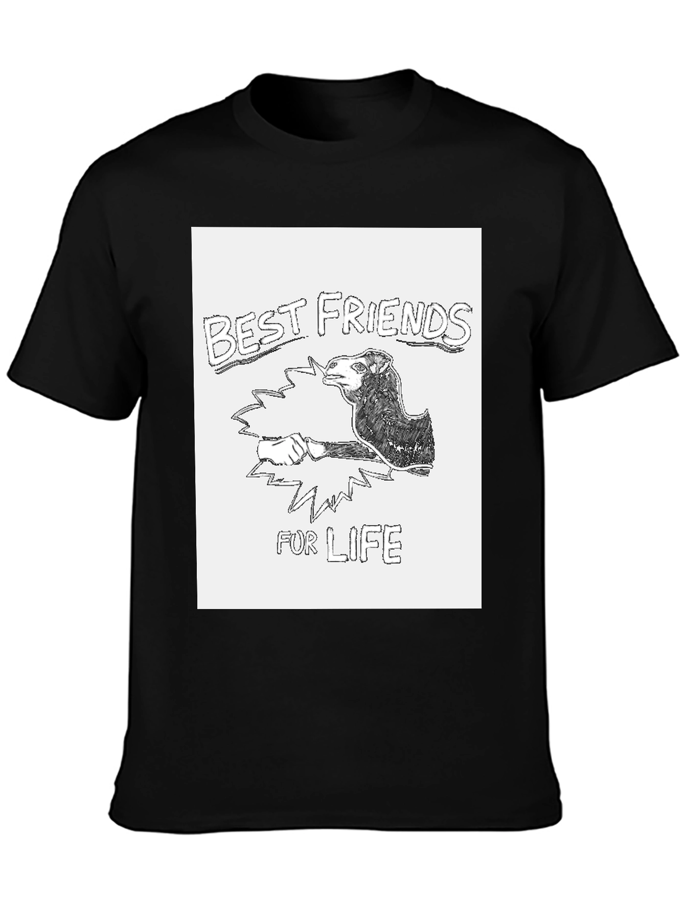 Best Friends For Life Graphic Tee - Black