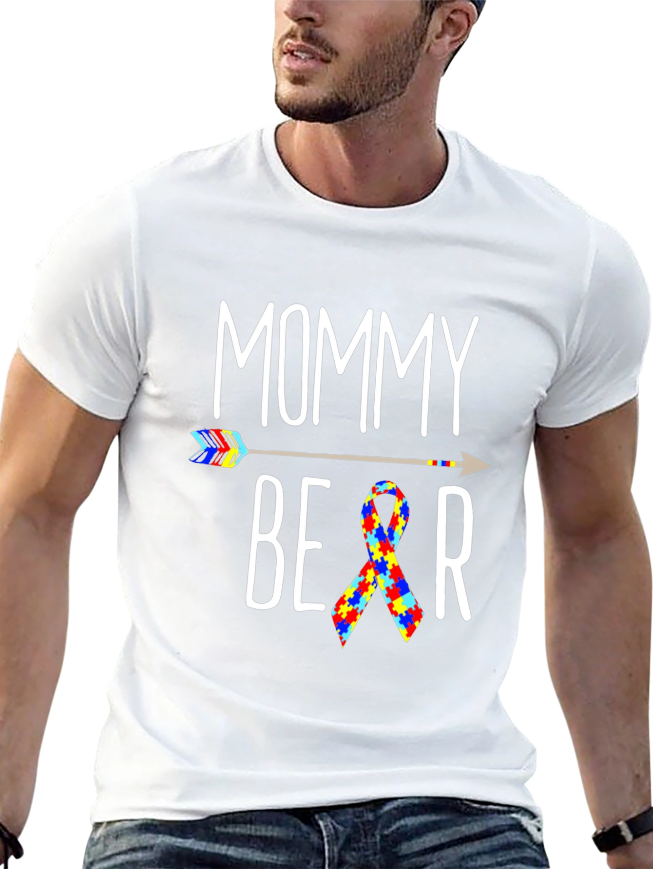 Mommy Bear Autism Awareness T-Shirt