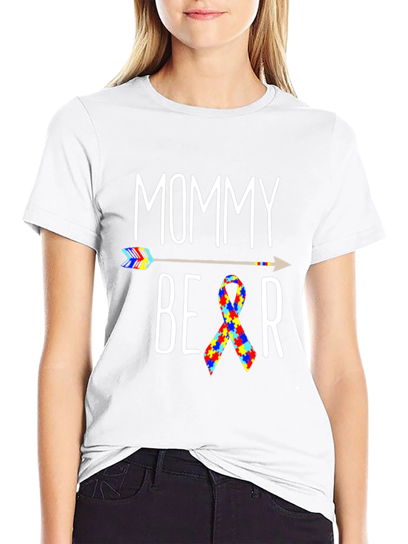 Mommy Bear Autism Awareness T-Shirt