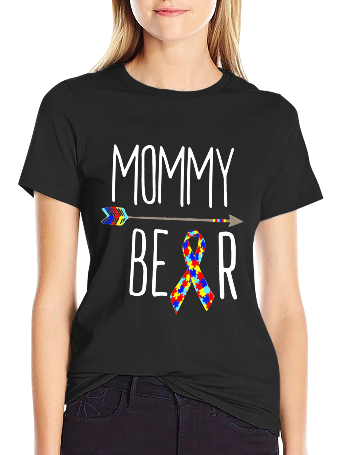 Mommy Bear Autism Awareness T-Shirt