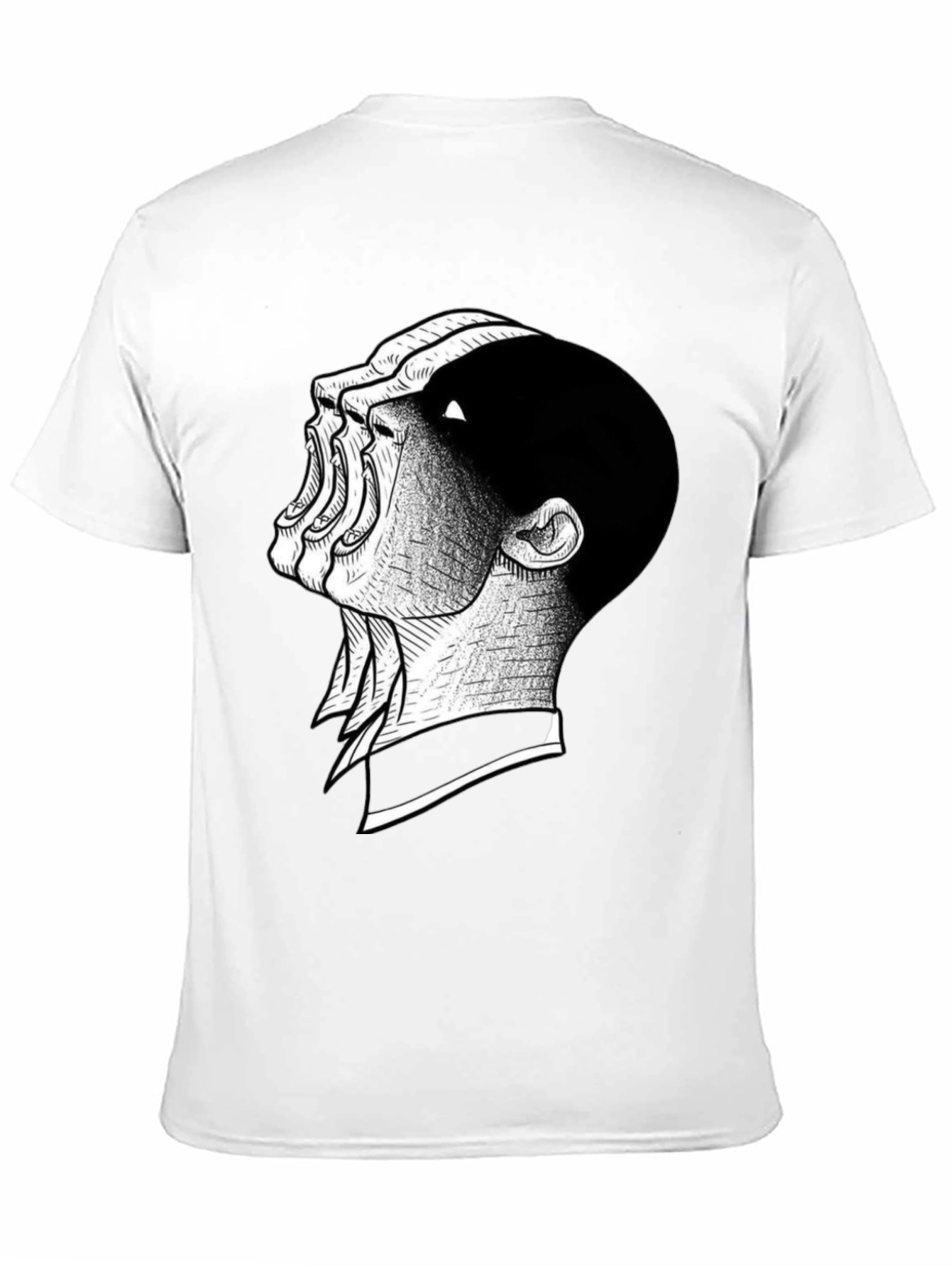 Distorted Scream Graphic Black T-Shirt