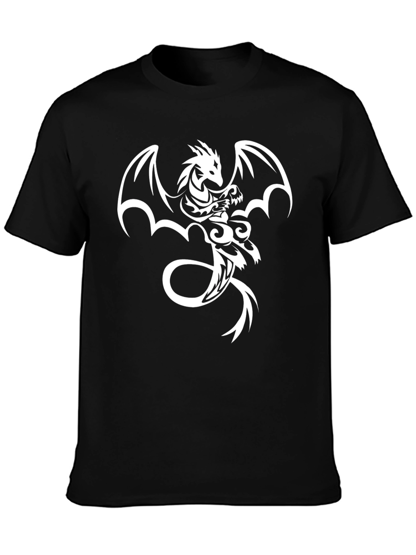 Dragon Graphic T-Shirt - Black Cotton Tee