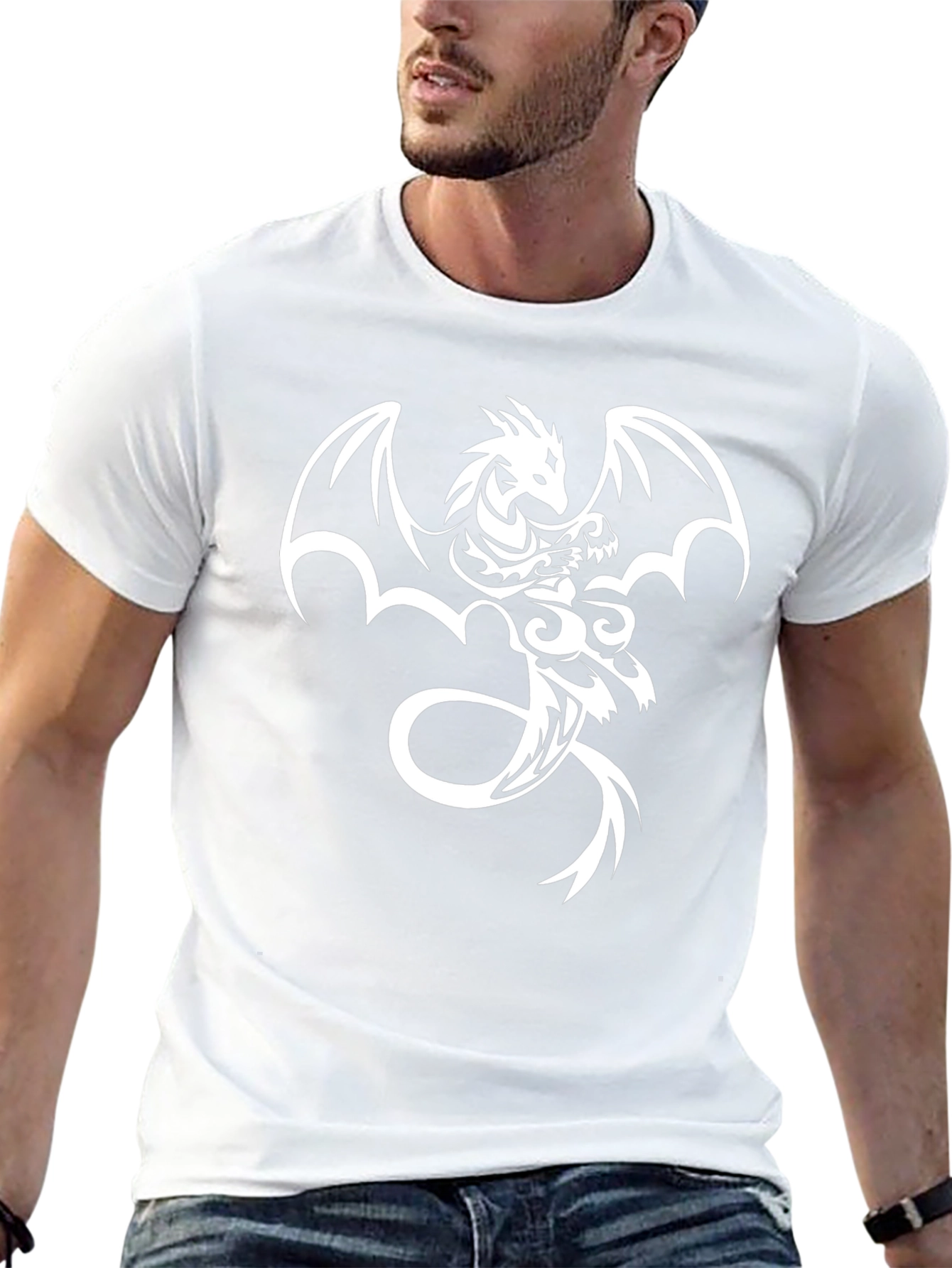 Dragon Graphic T-Shirt - Black Cotton Tee