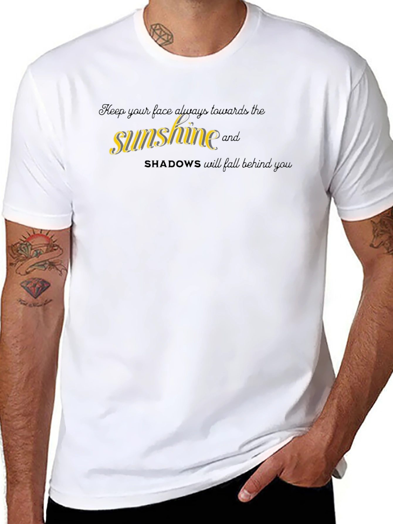 Sunshine Shadow Graphic Black T-Shirt