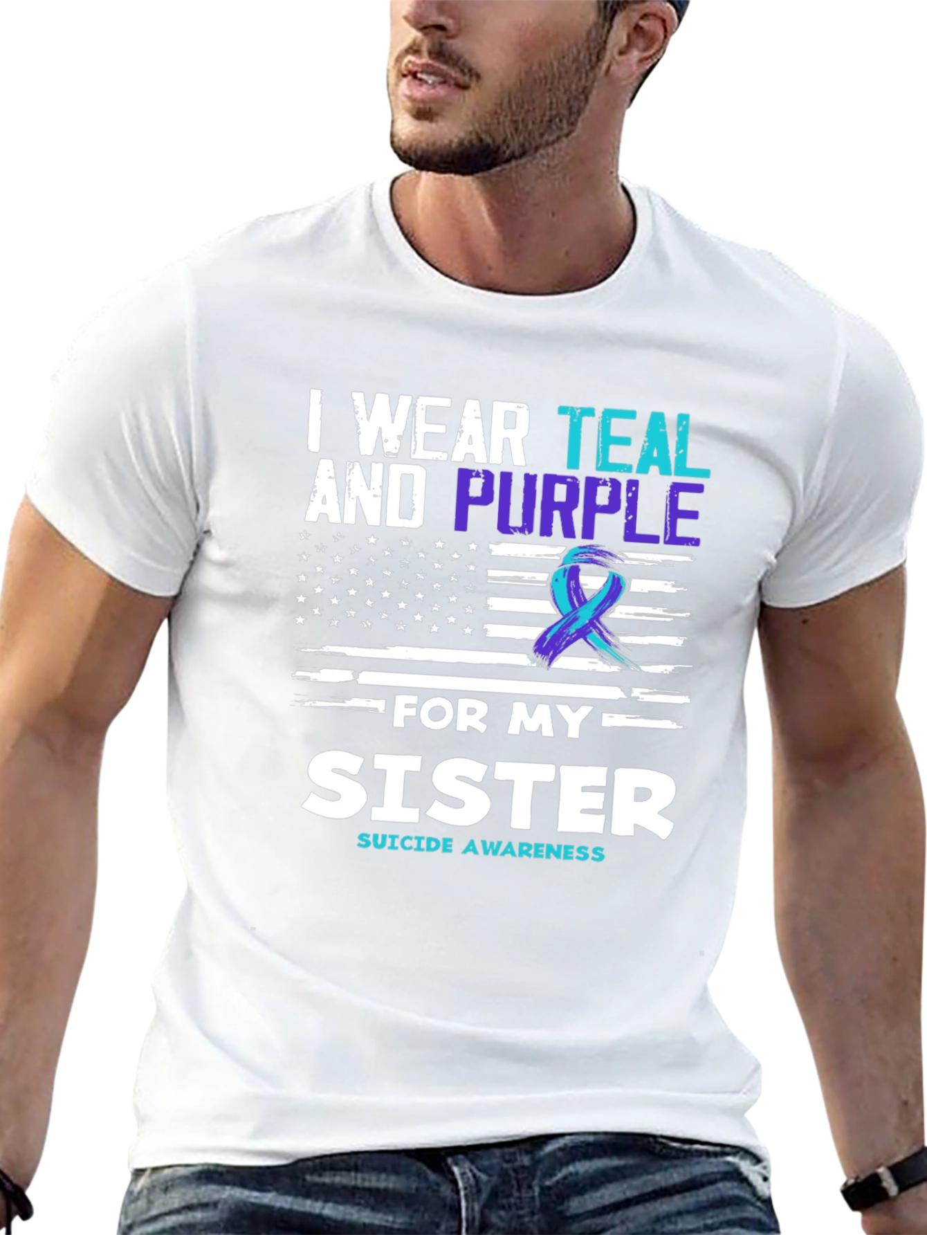 Teal and Purple Sister Suicide Awareness T-Shirt