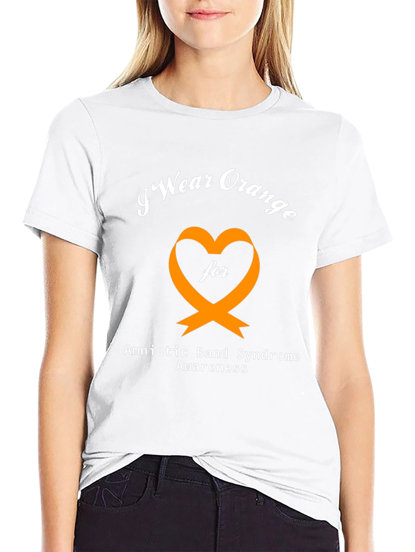 Orange Heart Amniotic Band Syndrome Awareness T-Shirt