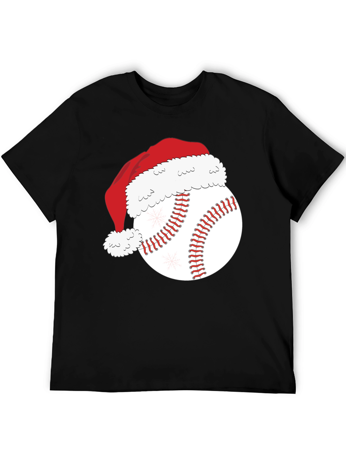 Festive Baseball Santa Hat T-Shirt