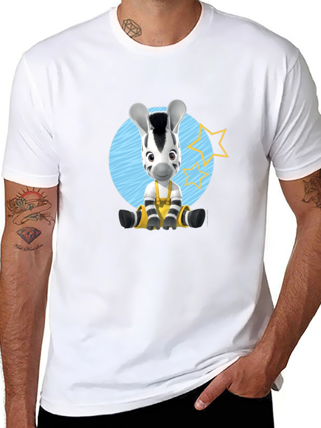 Zebra Cartoon Graphic T-Shirt