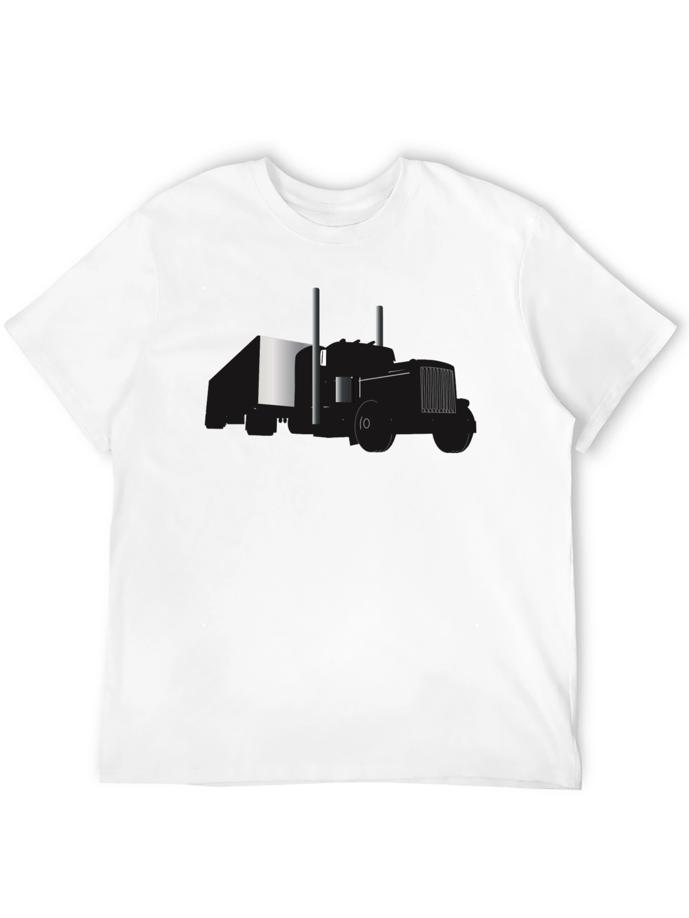 Abstract Tractor Graphic Black T-Shirt