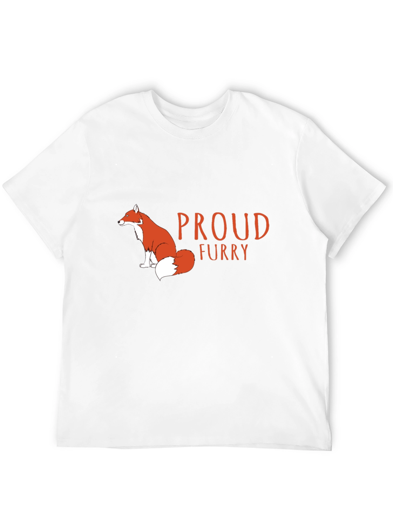 Proud Furry Fox Graphic T-Shirt - Black