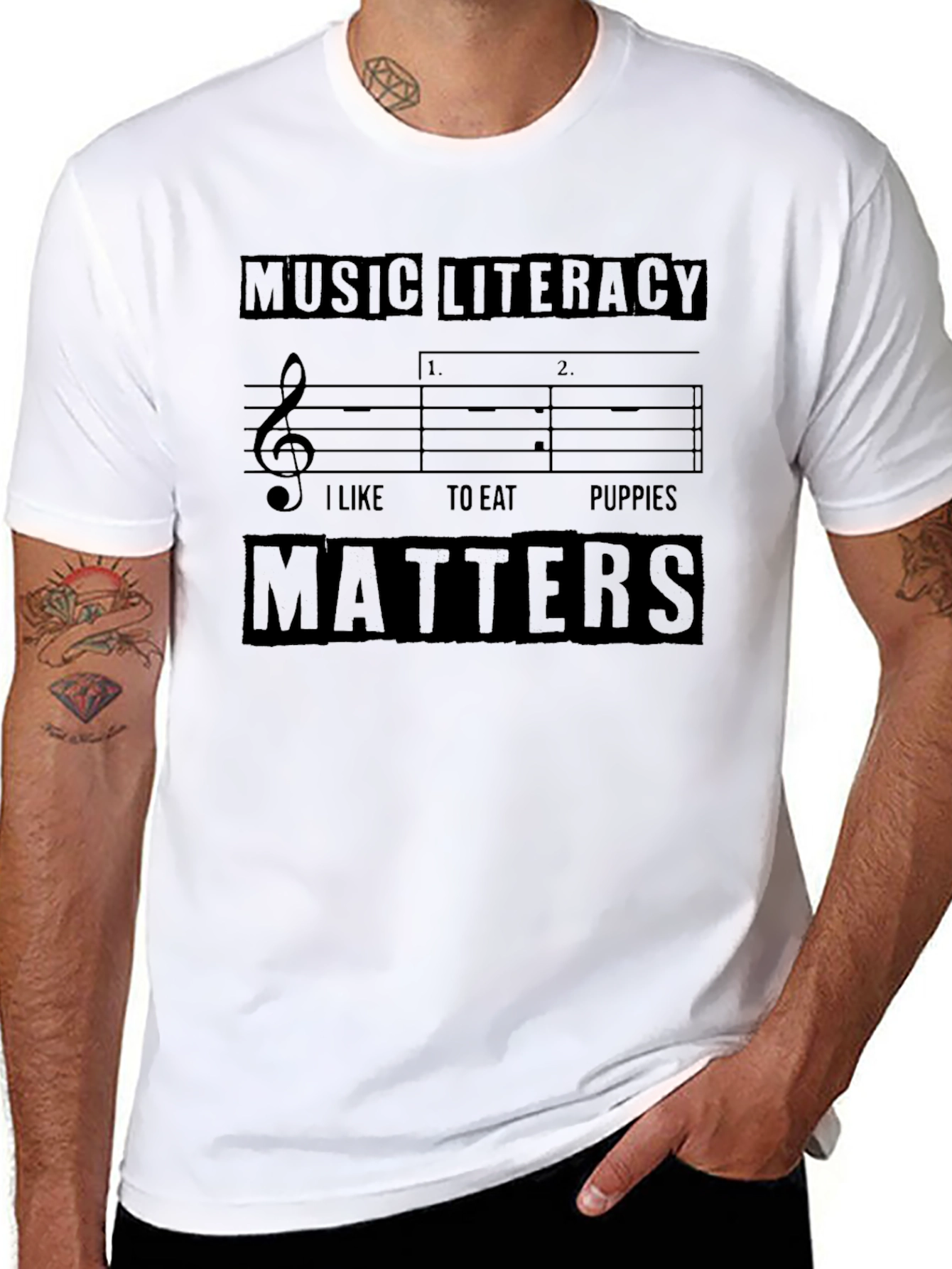 Music Literacy Matters Funny T-Shirt