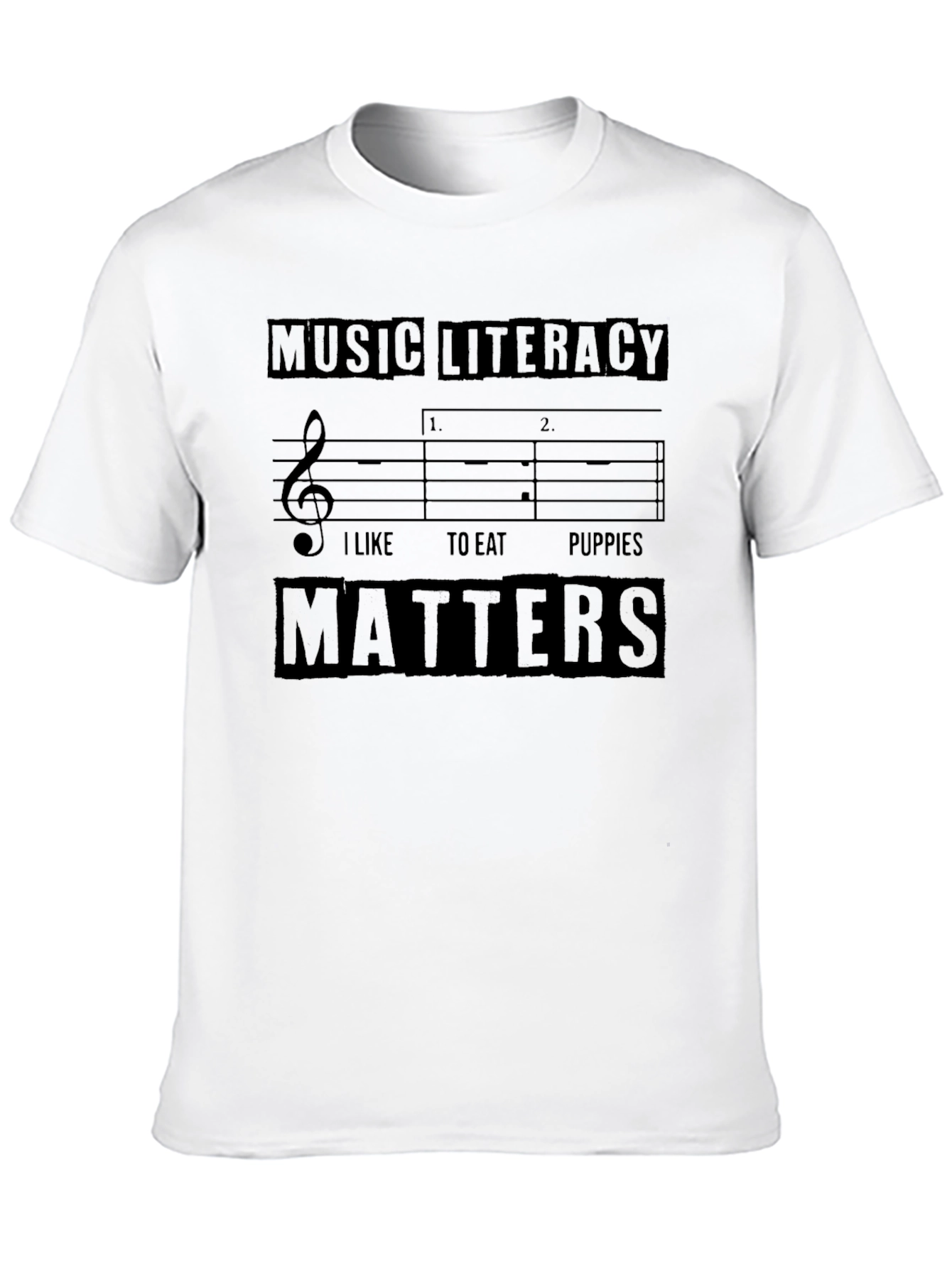 Music Literacy Matters Funny T-Shirt